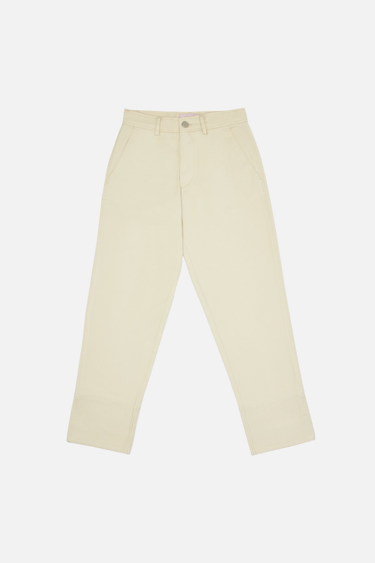 Logo Tag Painter Pants - Bone White