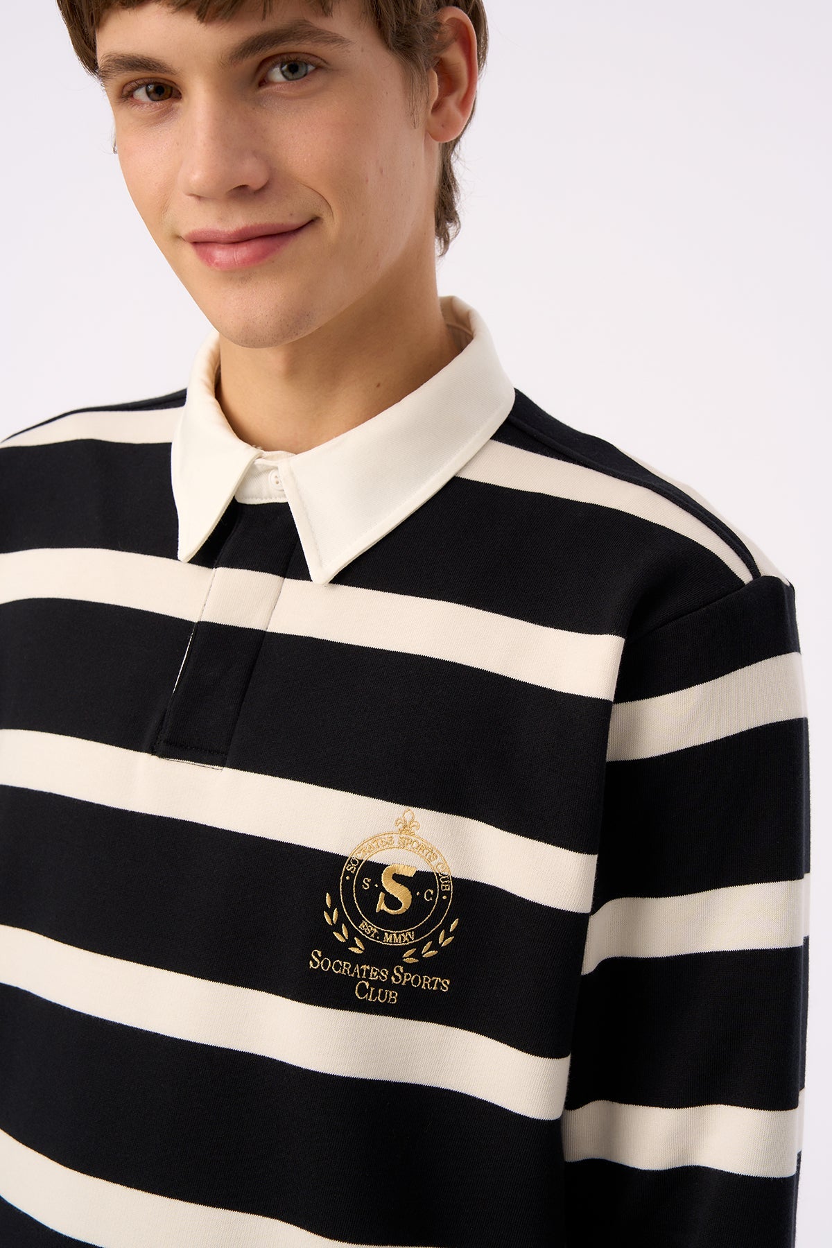 Socrates Sports Club Polo Sweatshirt - Siyah