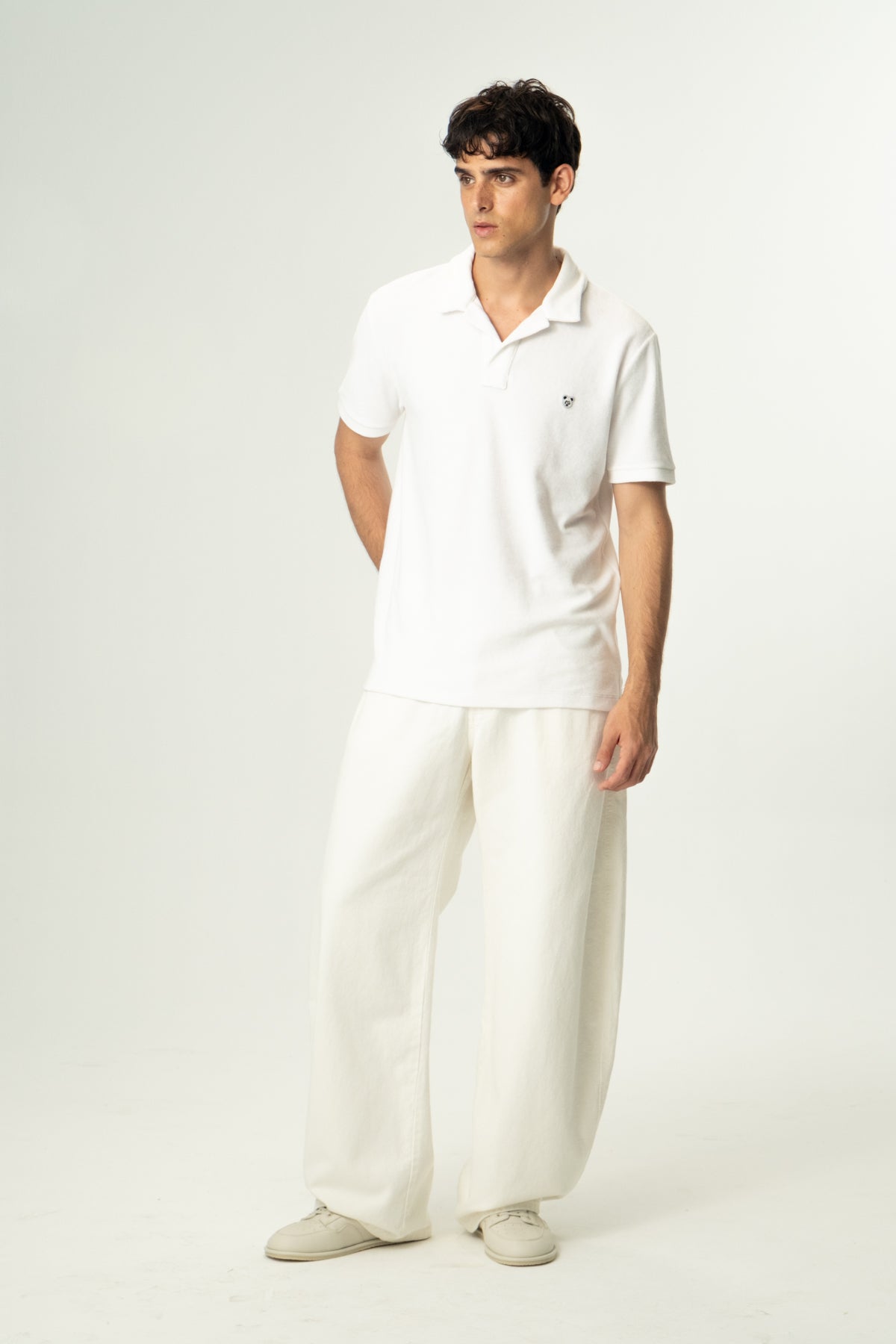 Panda Terry Polo - Beyaz