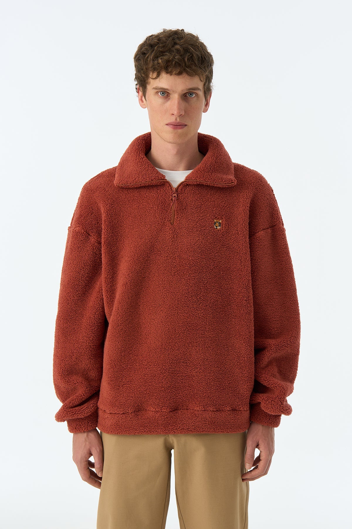 Kaplan  Sherpa Quarter-Zip Sweatshirt - Kiremit