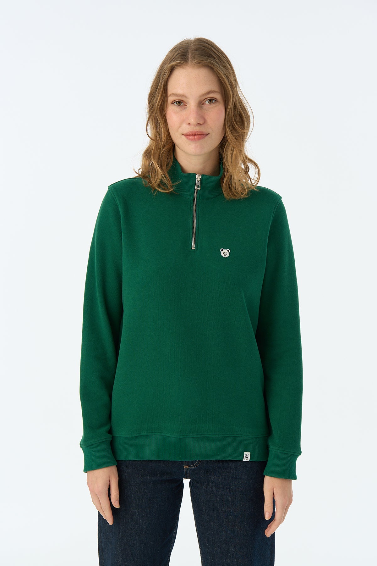 Panda SuperSoft Quarter-Zip Sweatshirt  - Nefti  Yeşil
