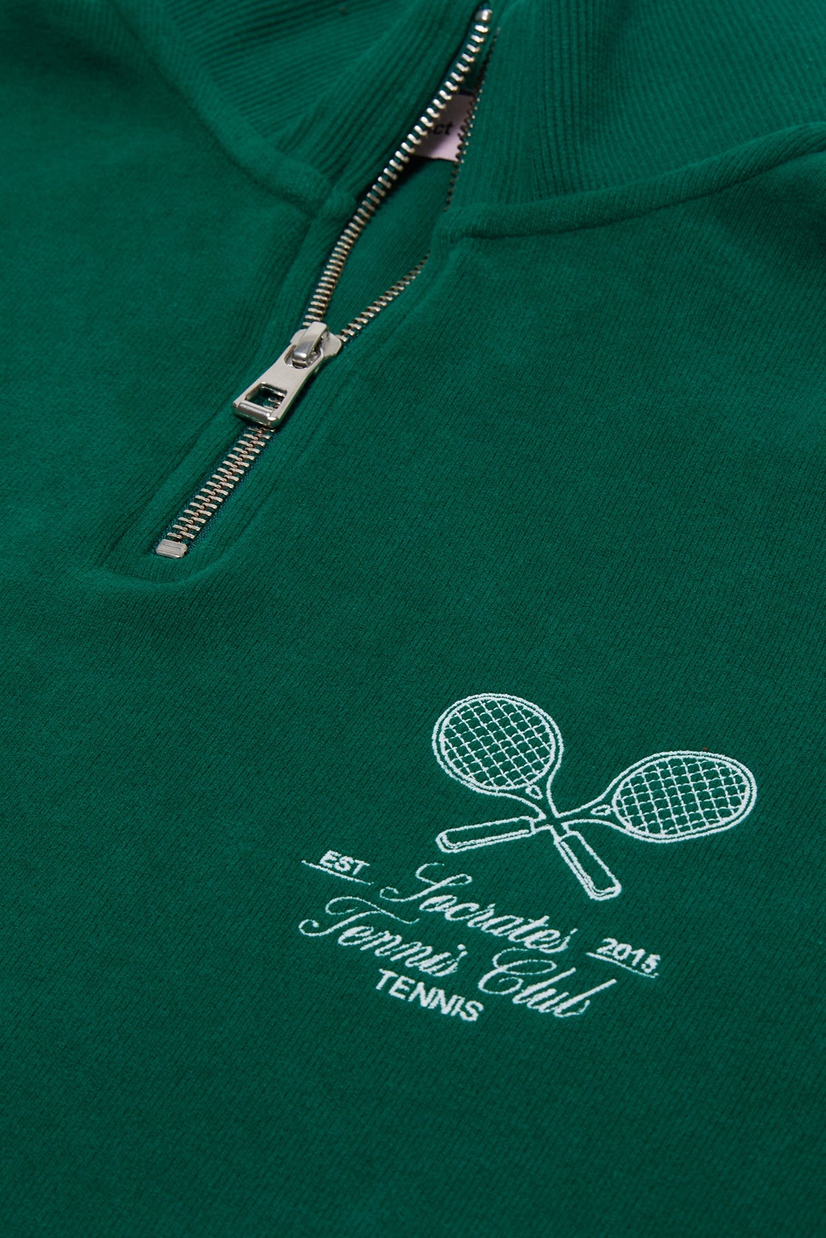Socrates Tennis Club SuperSoft Quarter-Zip Sweatshirt - Nefti Yeşil