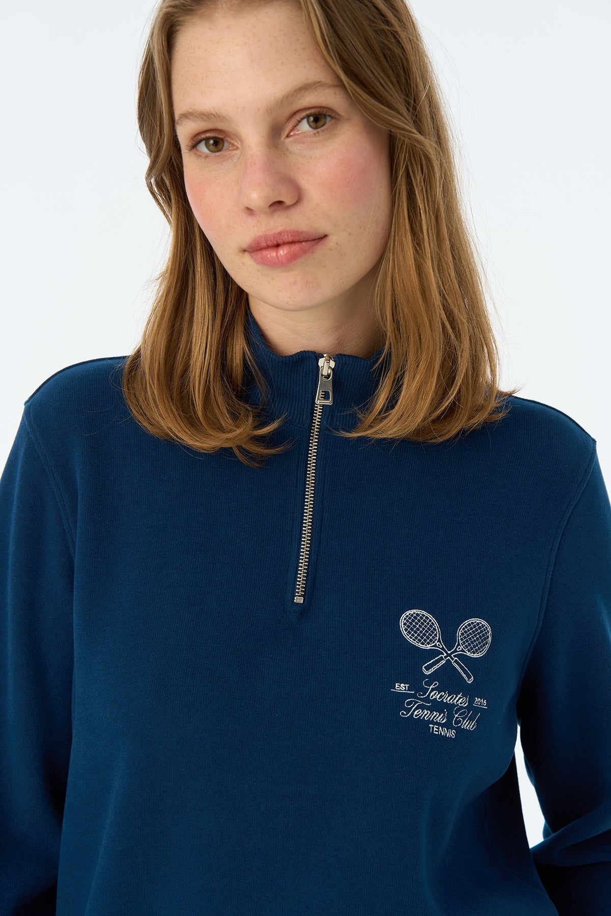 Socrates Tennis Club SuperSoft Quarter-Zip Sweatshirt - Lacivert