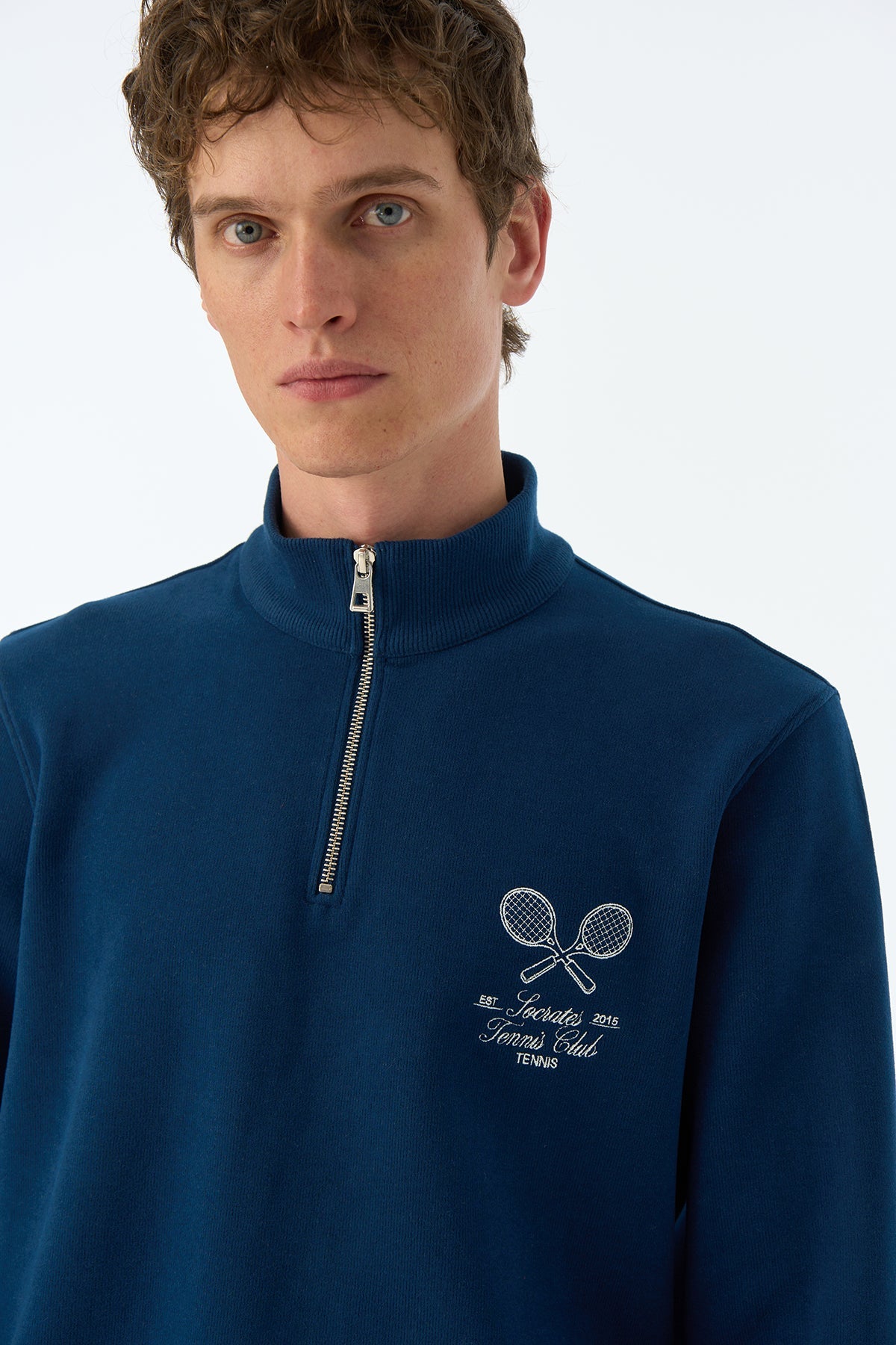 Socrates Tennis Club SuperSoft Quarter-Zip Sweatshirt - Lacivert