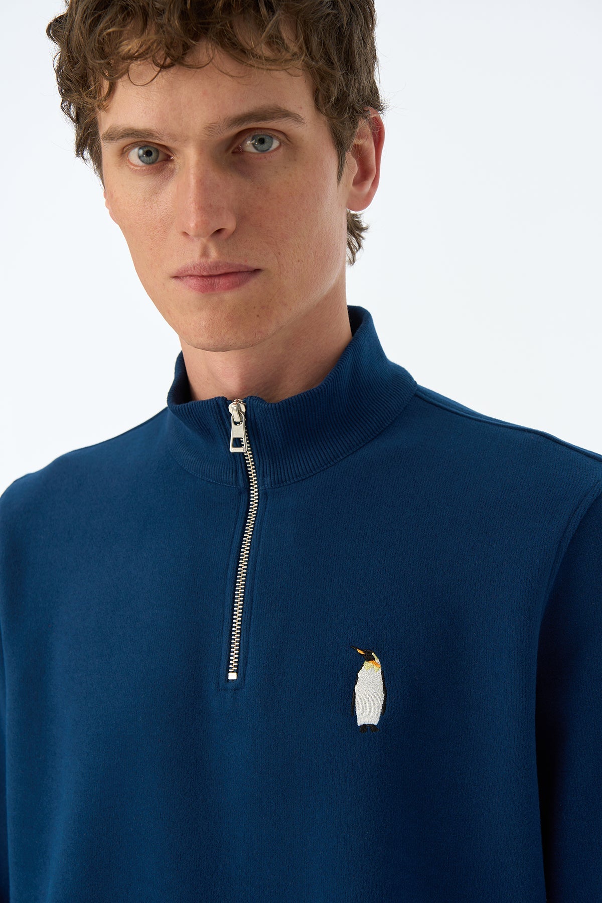 İmparator Penguen SuperSoft Quarter-Zip Sweatshirt  - Lacivert