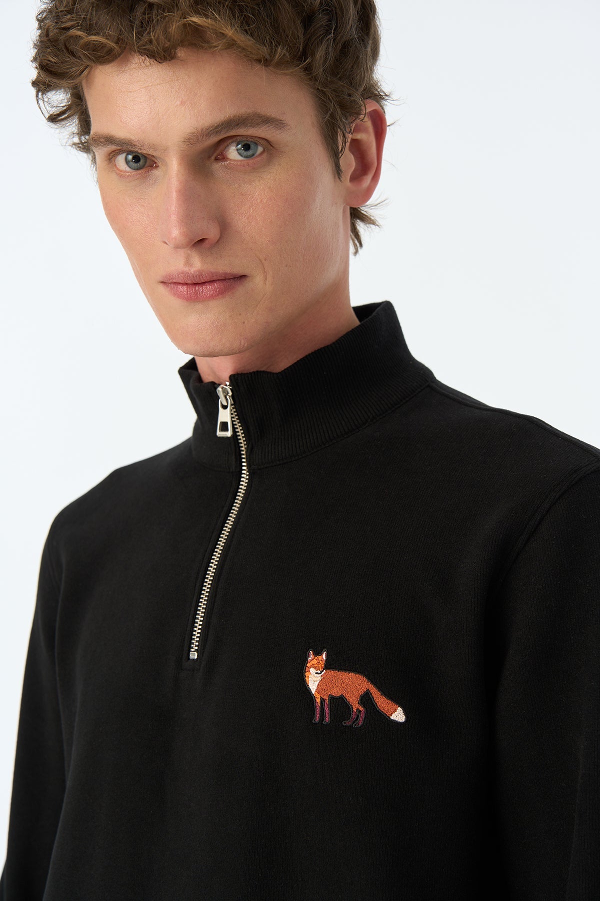 Kızıl Tilki SuperSoft Quarter-Zip Sweatshirt - Siyah