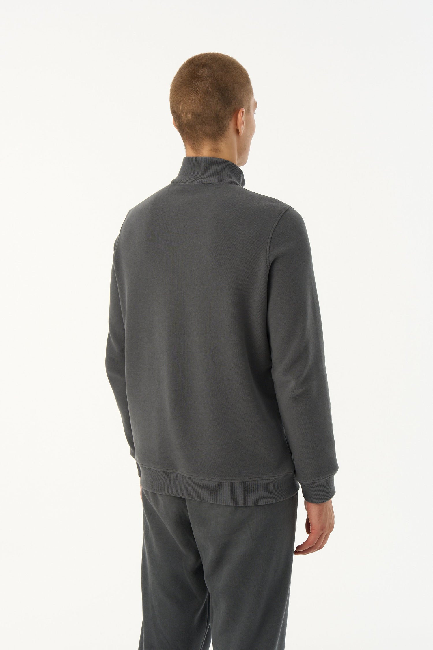 Basic SuperSoft Quarter-Zip Sweatshirt - Antrasit