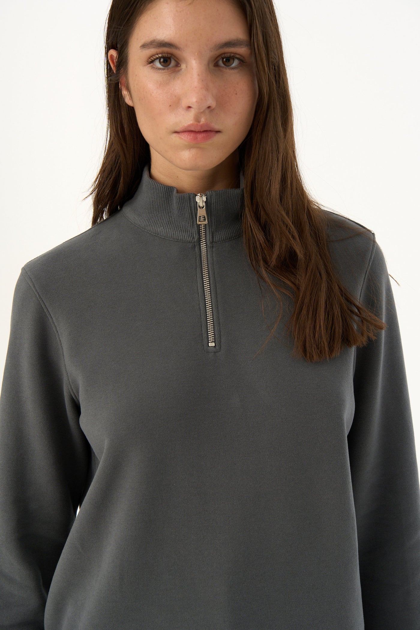 Basic SuperSoft Quarter-Zip Sweatshirt - Antrasit