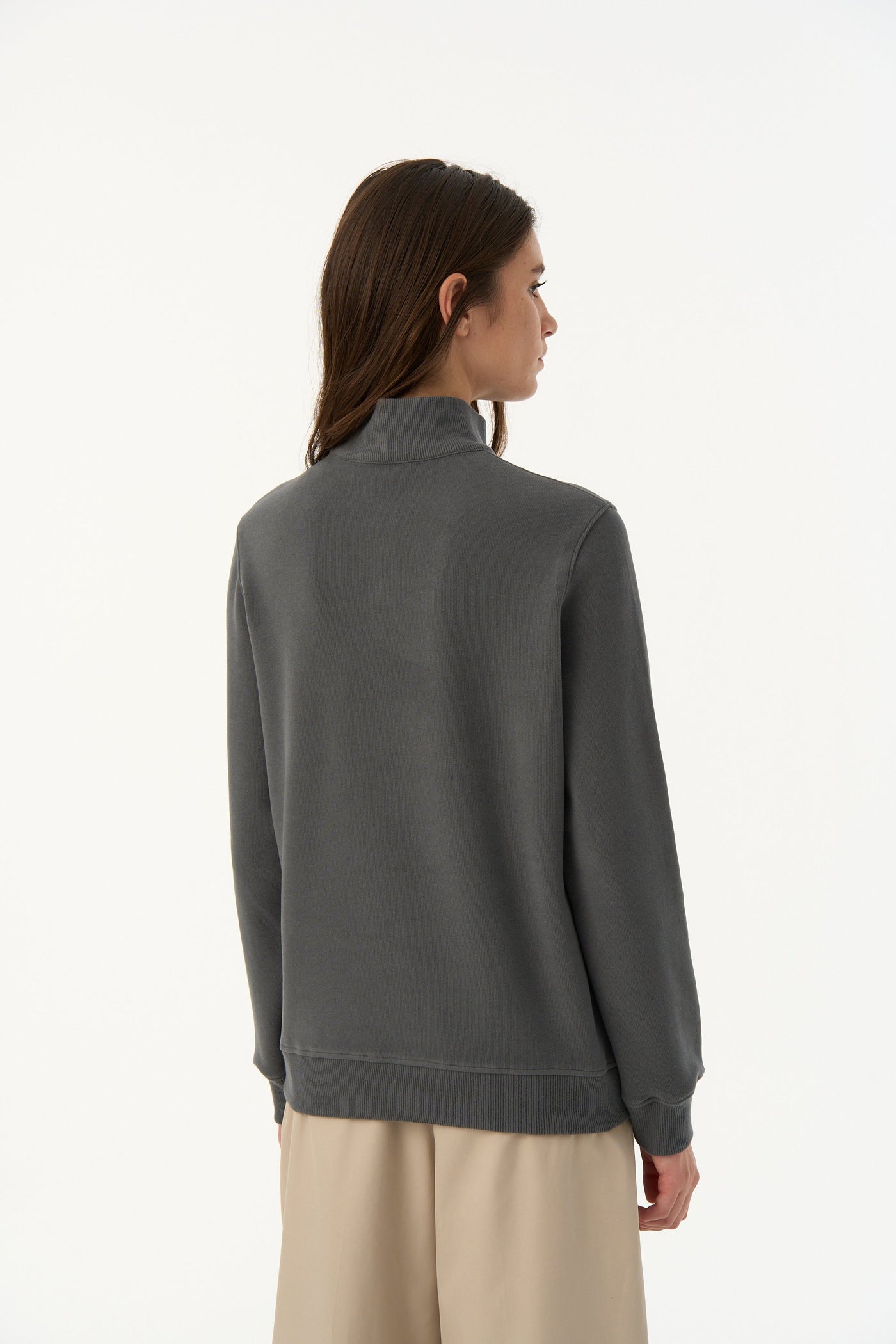 Basic SuperSoft Quarter-Zip Sweatshirt - Antrasit