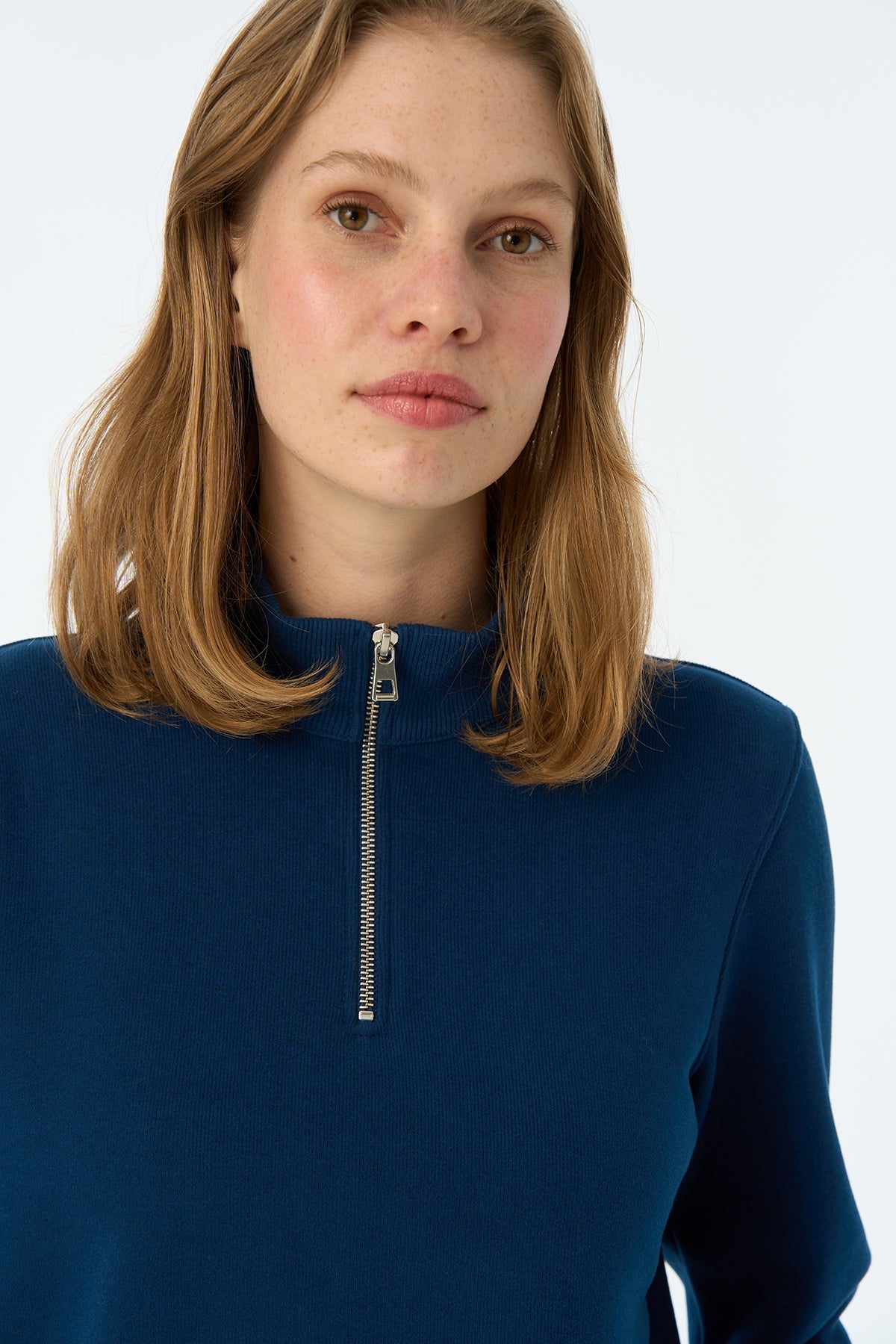 Basic SuperSoft  Quarter-Zip Sweatshirt - Lacivert