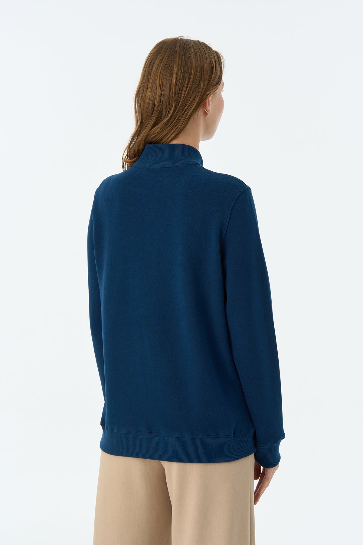 Basic SuperSoft  Quarter-Zip Sweatshirt - Lacivert