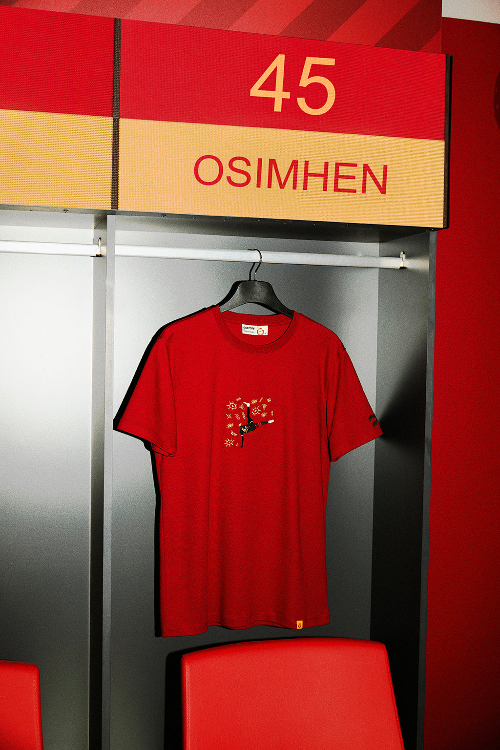Osimhen Premium T-shirt - Kırmızı