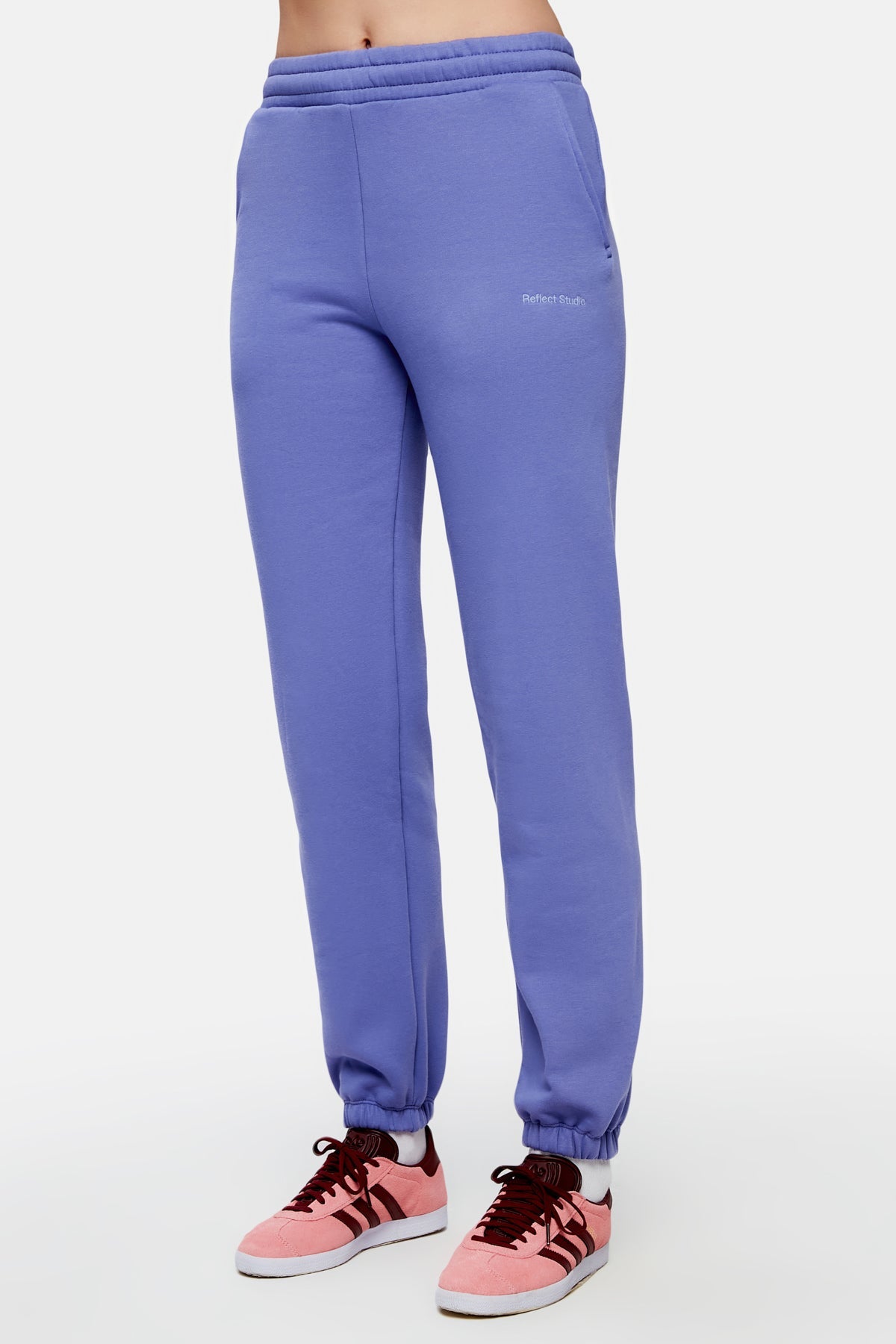 Logo Embroidered Men Sweatpants - Purple