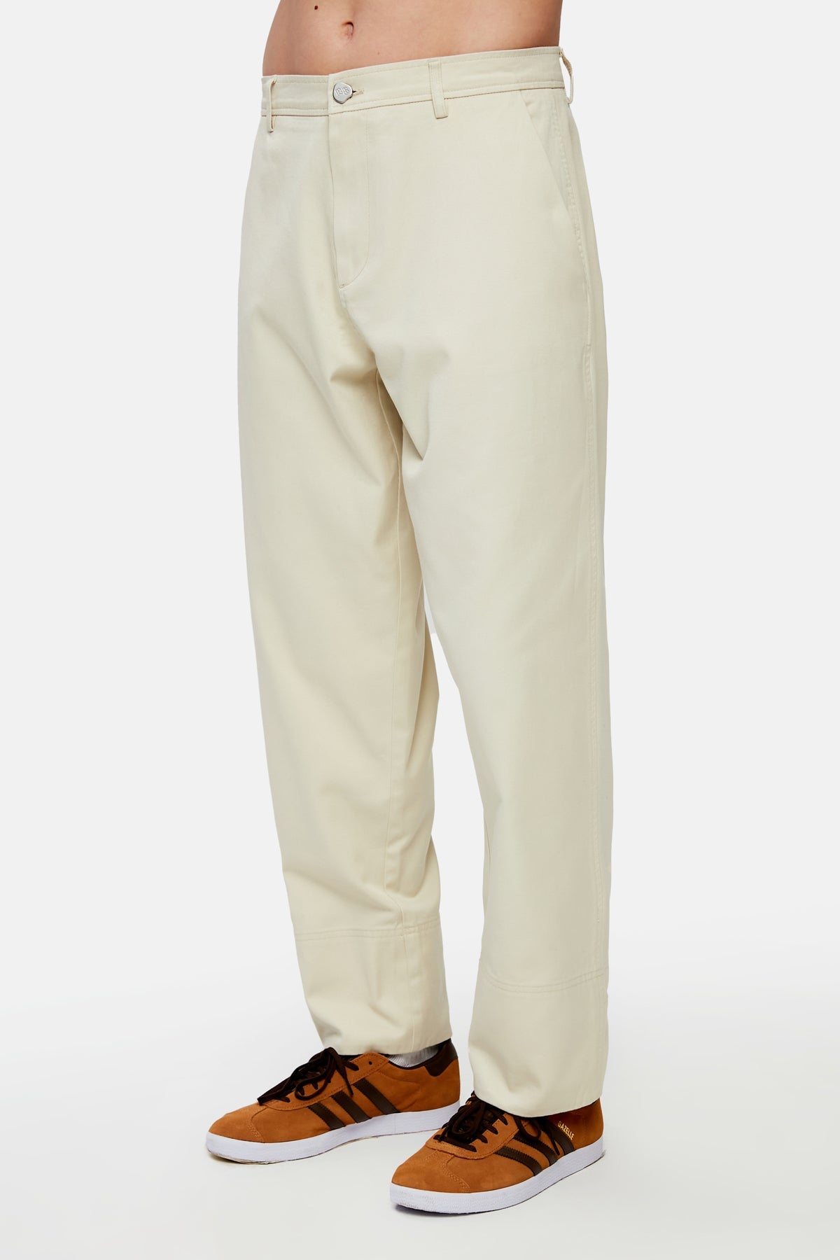 Logo Tag Painter Pants - Bone White