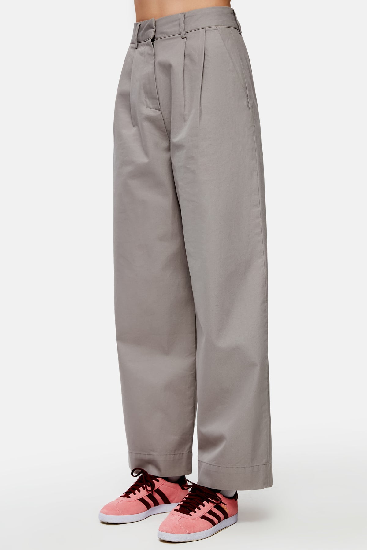 Pleated Pants - Gray