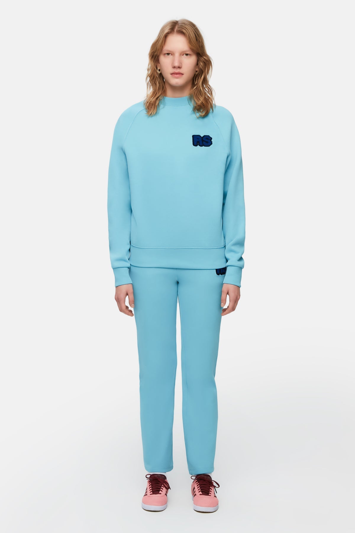 Logo Print Women Sweatpants - Purple