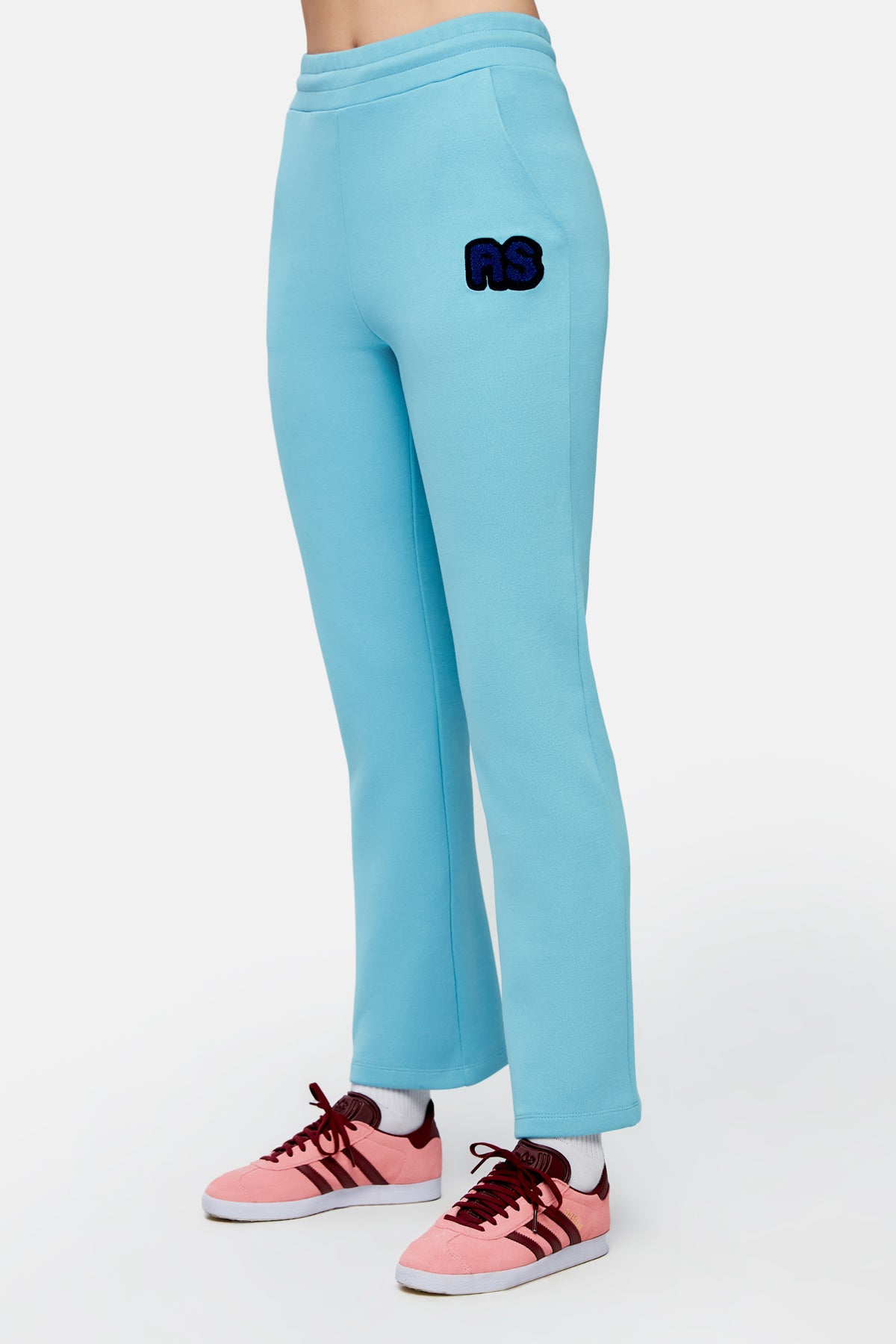 Logo Print Women Sweatpants - Purple