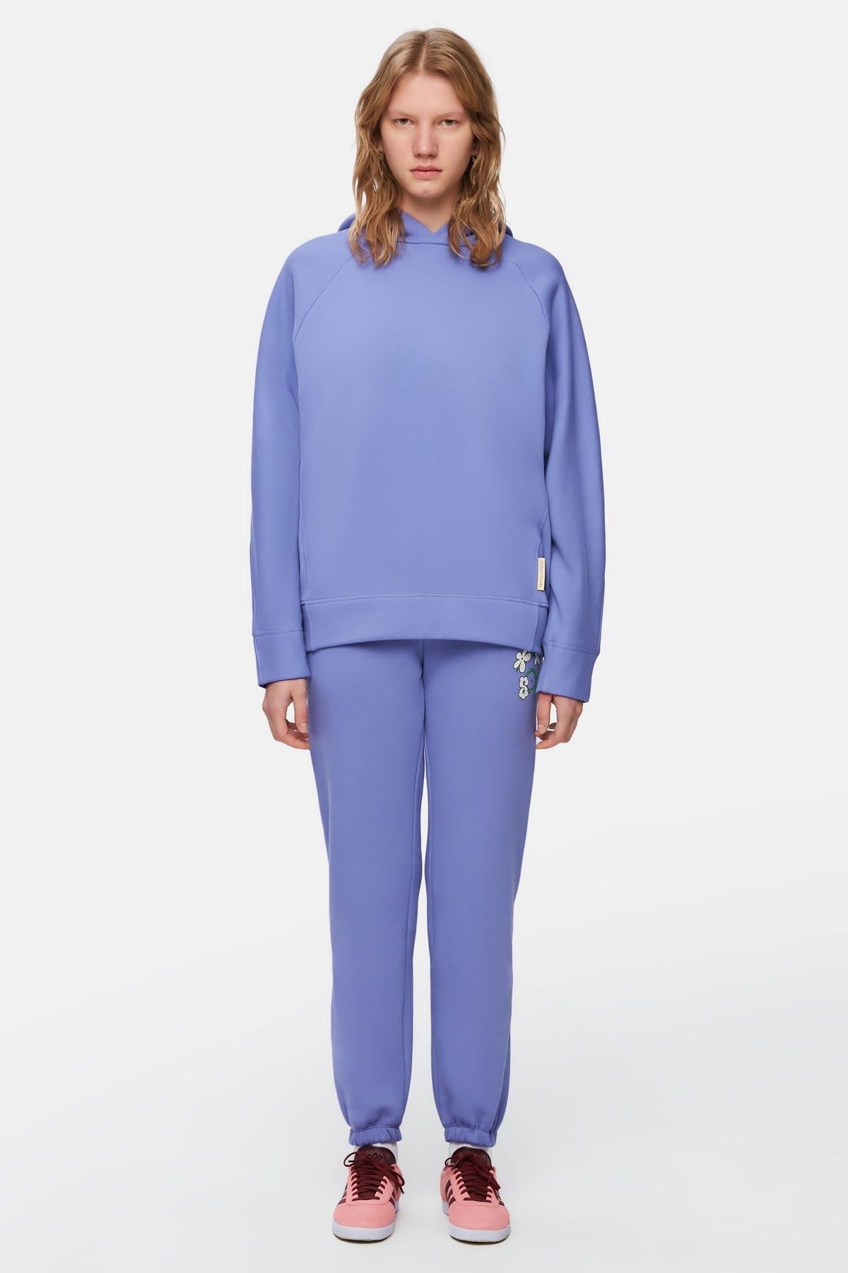 Logo Print Women Sweatpants - Purple