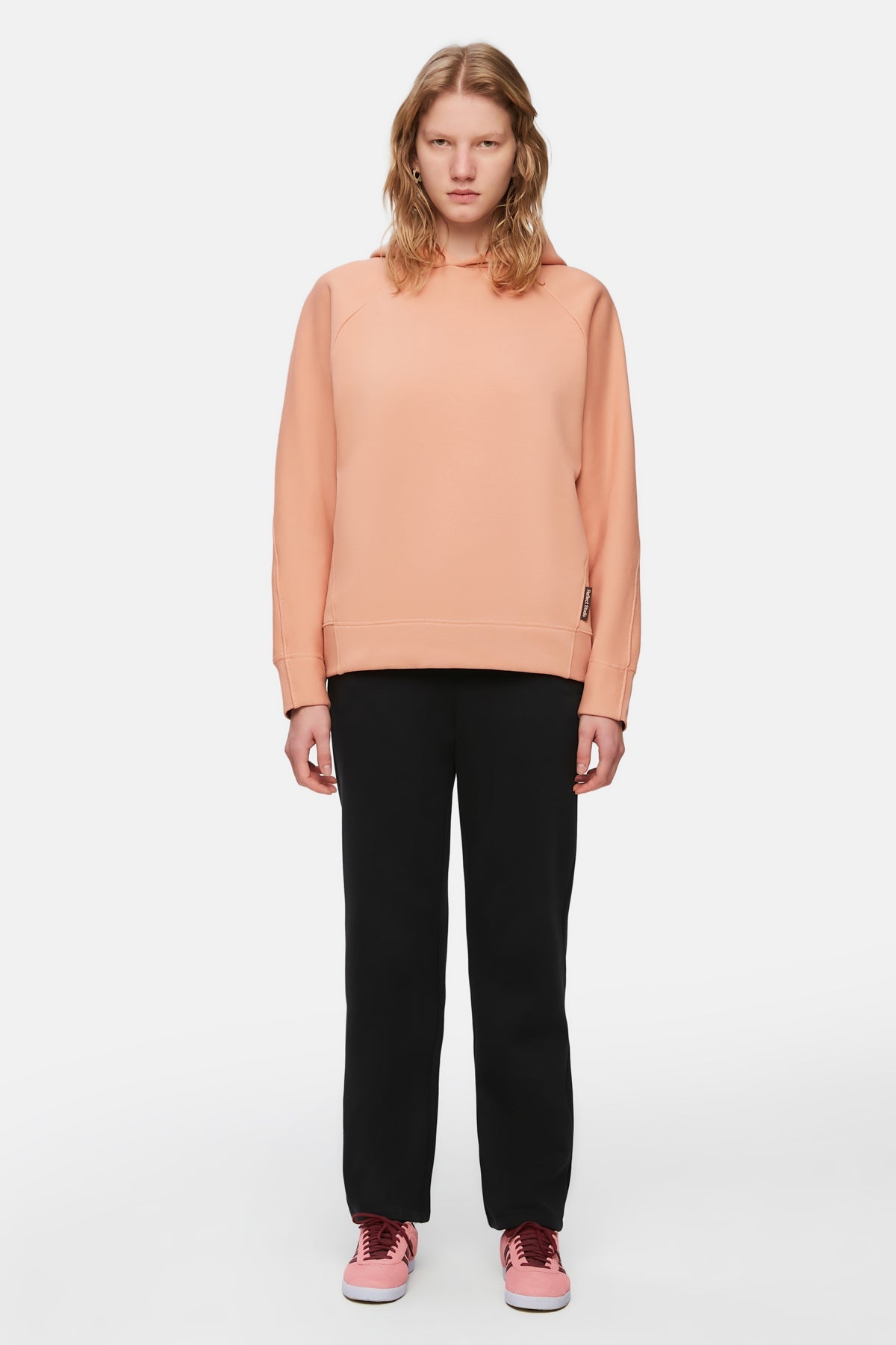 Logo Tag Relaxed Fit Hoodie - Dusted Peach