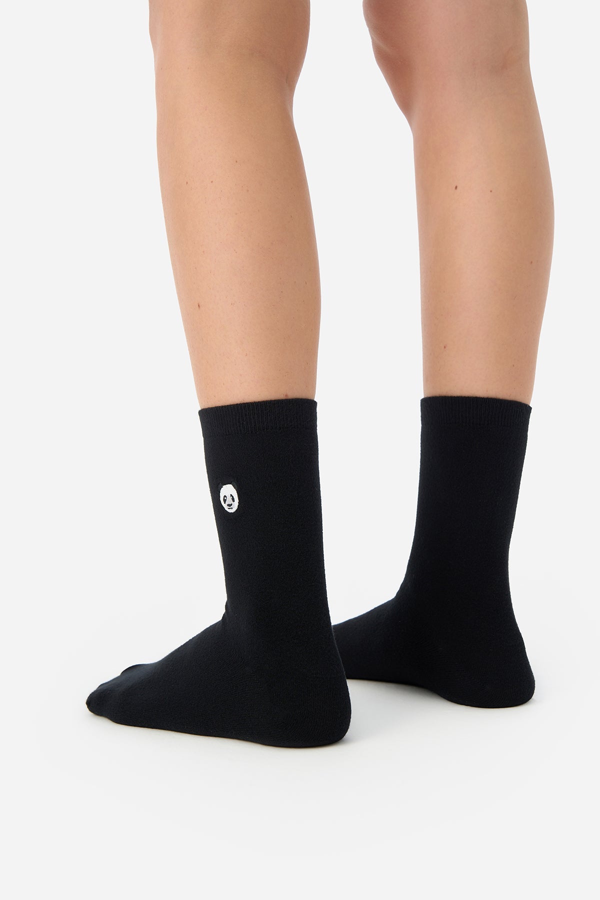 Panda Bambu Çorap - Siyah