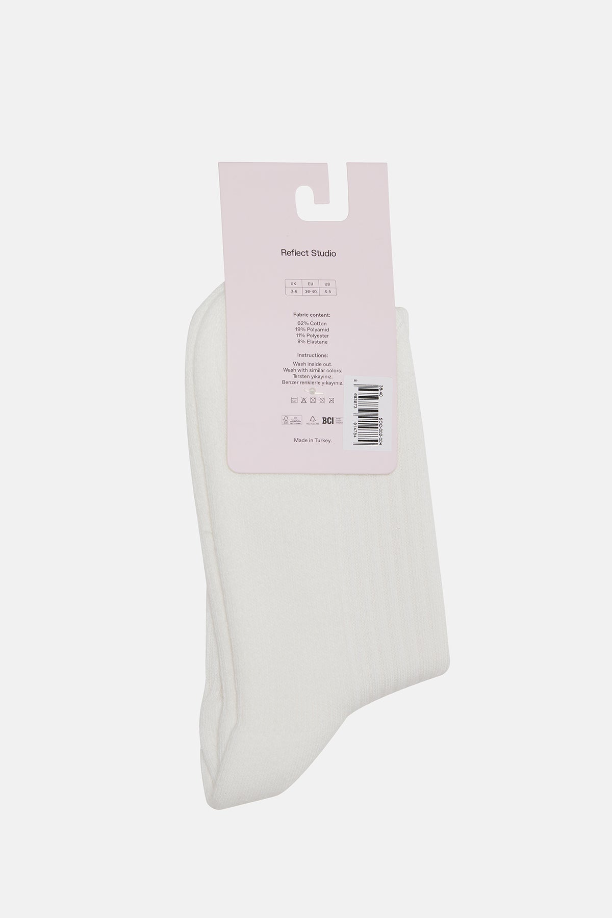 Aslan Havlu  Çorap - Beyaz