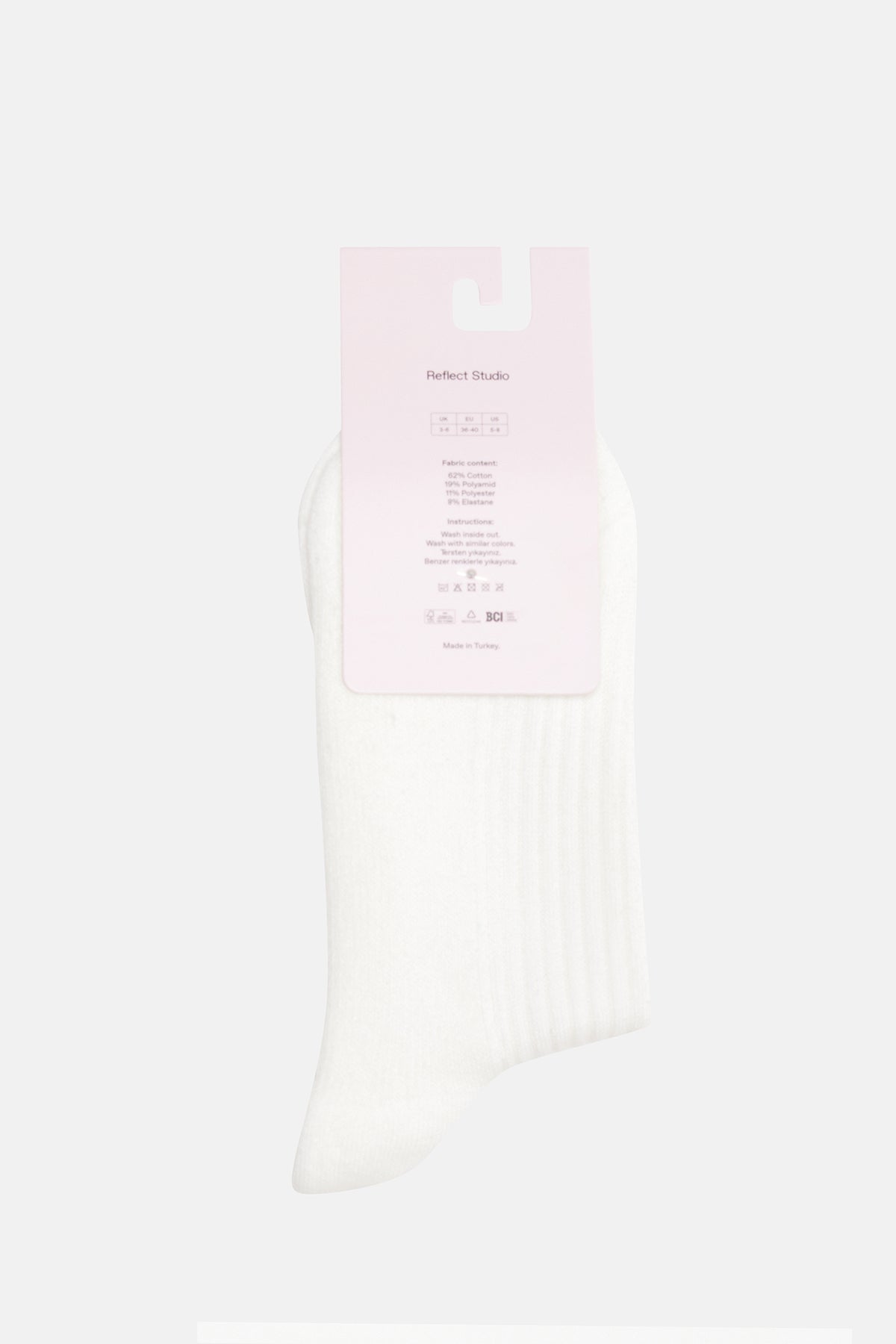 Socrates Logo Havlu Çorap - Beyaz