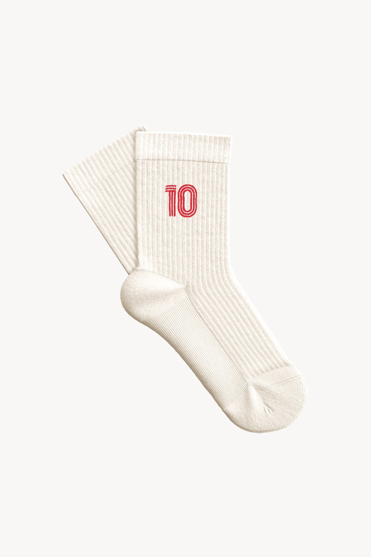 Türkiye 10 Havlu Çorap - Beyaz