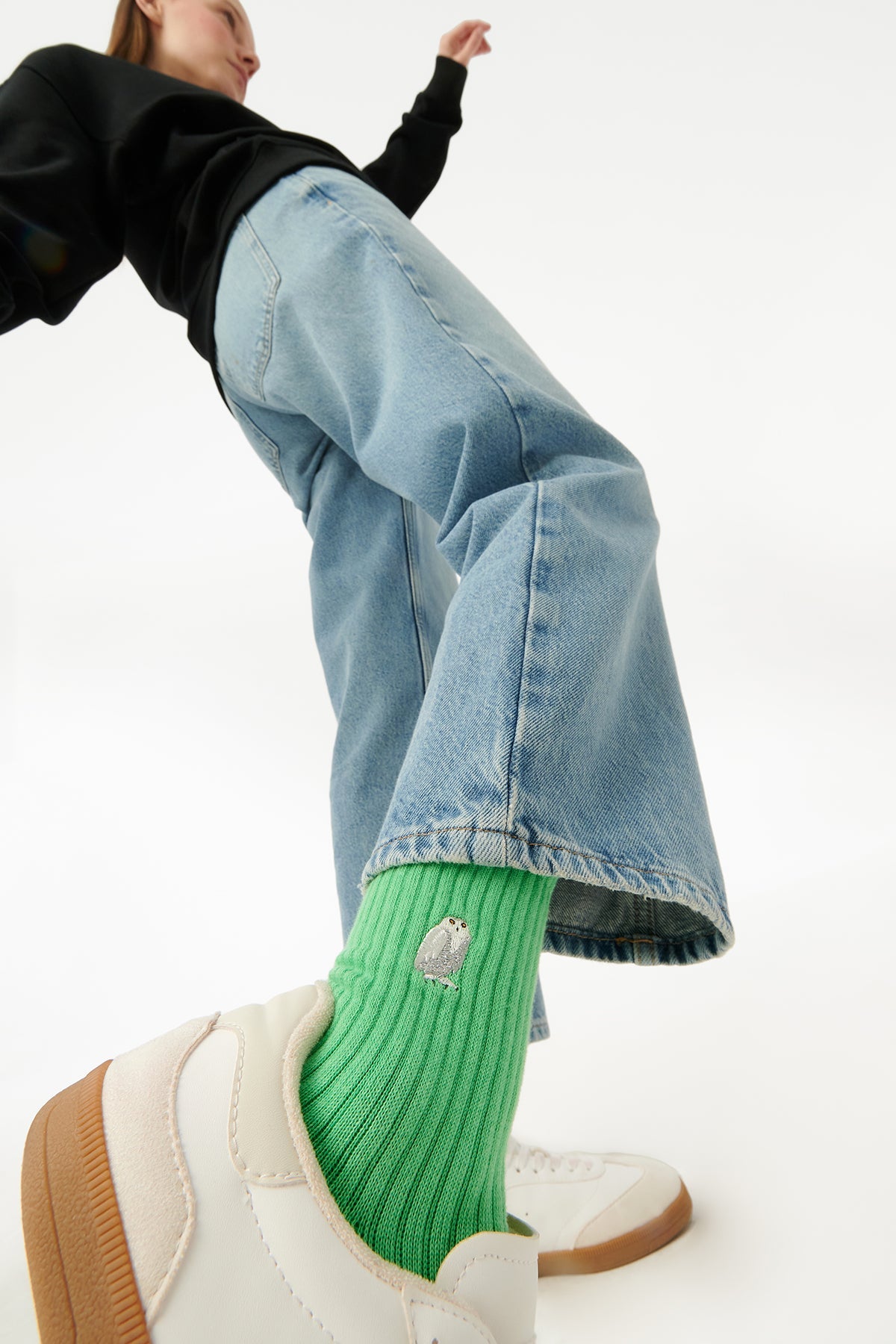 Kar Baykuşu  Havlu  Çorap - Yeşil