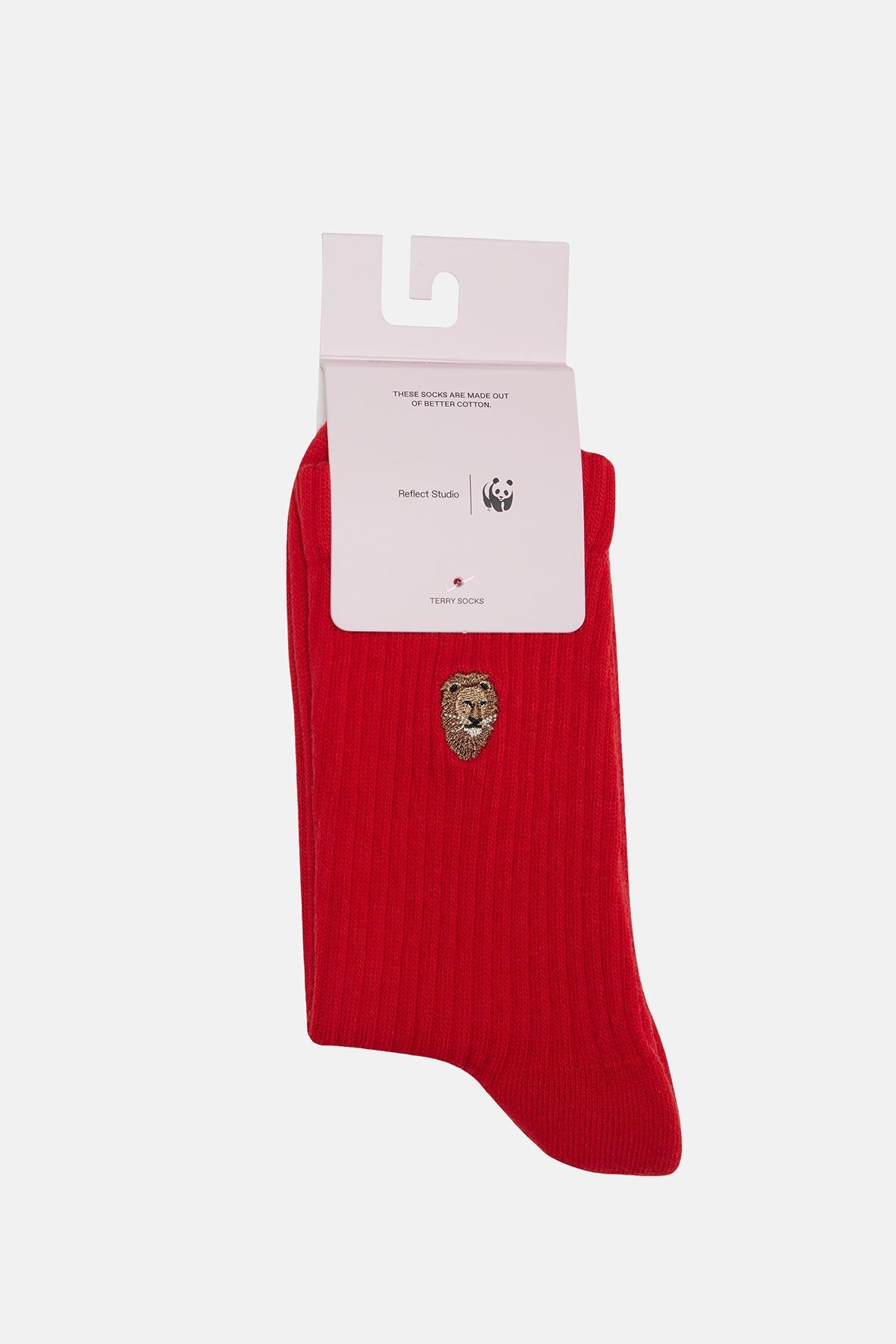 Aslan Havlu  Çorap - Kırmızı