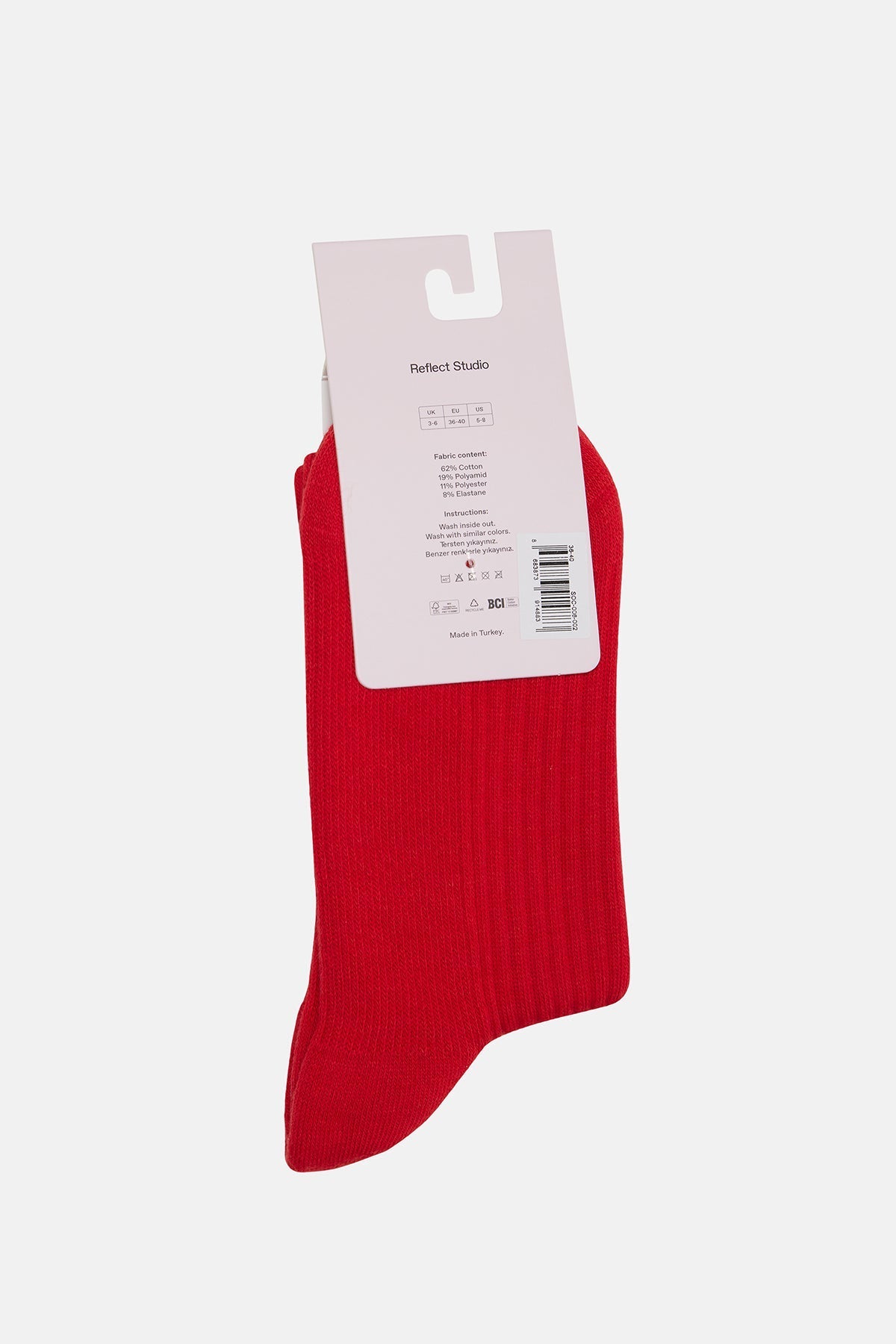 Aslan Havlu  Çorap - Kırmızı