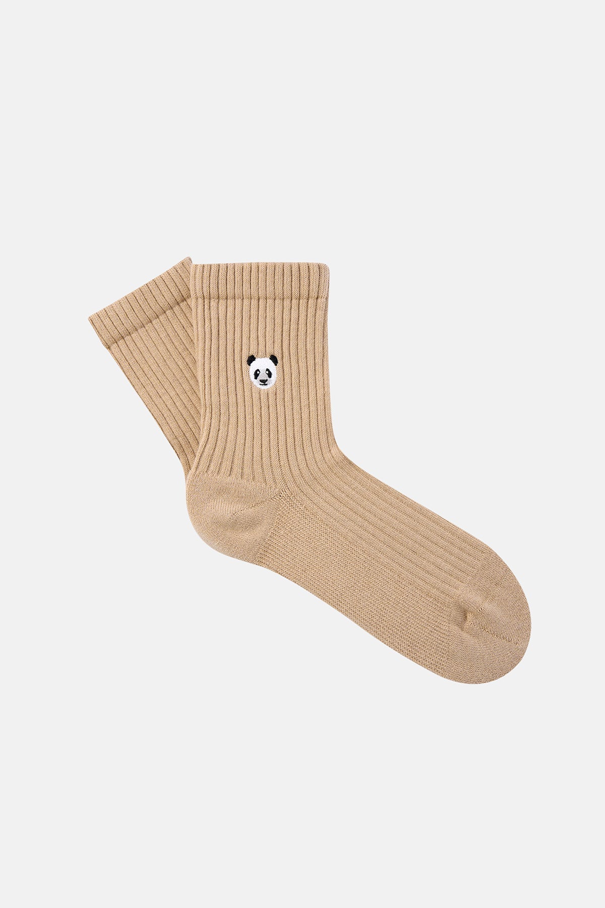 Panda Havlu Çorap - Latte