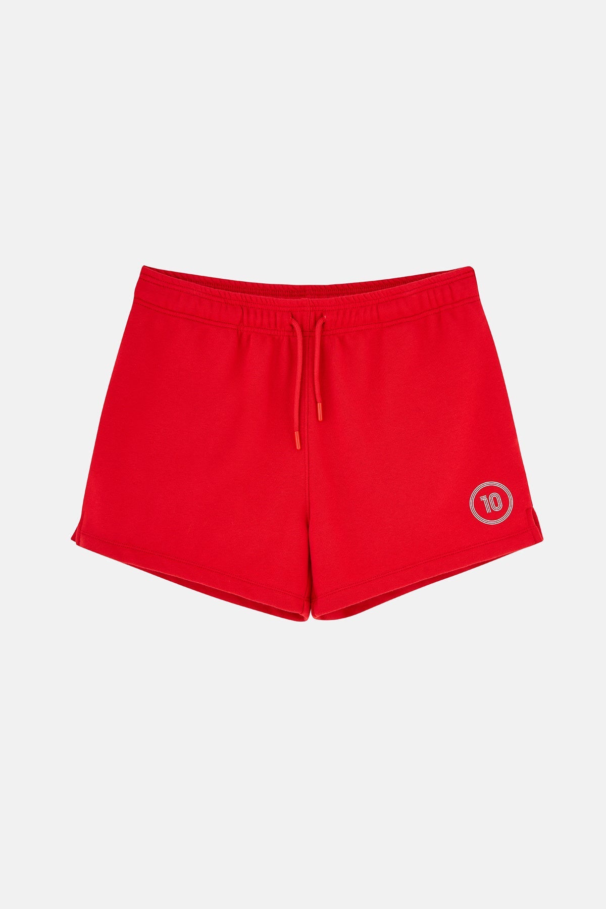 Türkiye 10 Soft Fleece Kadın Şort - Kırmızı
