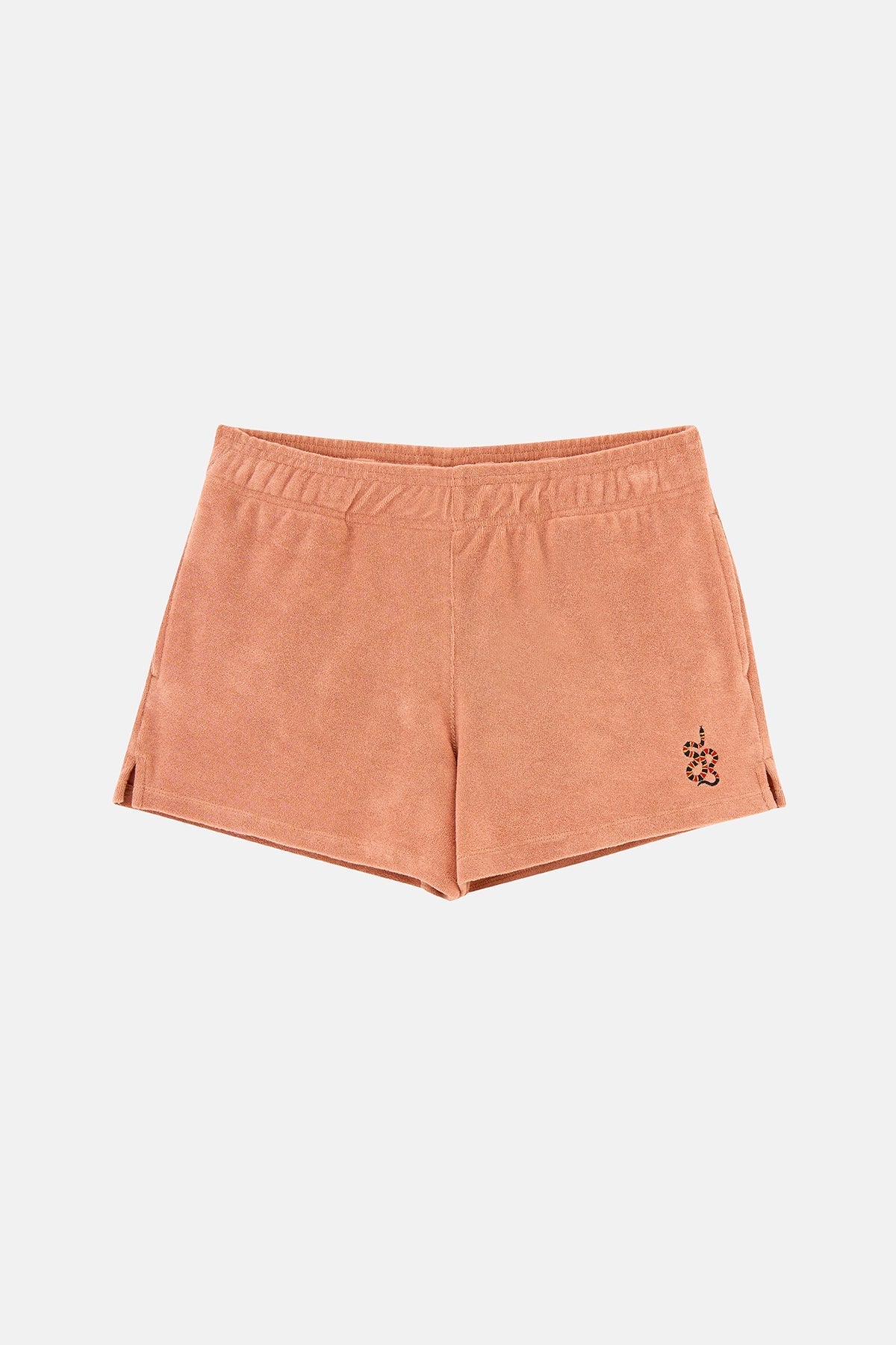 Mercan Yılanı Terry Kadın Şort  - Somon Rengi