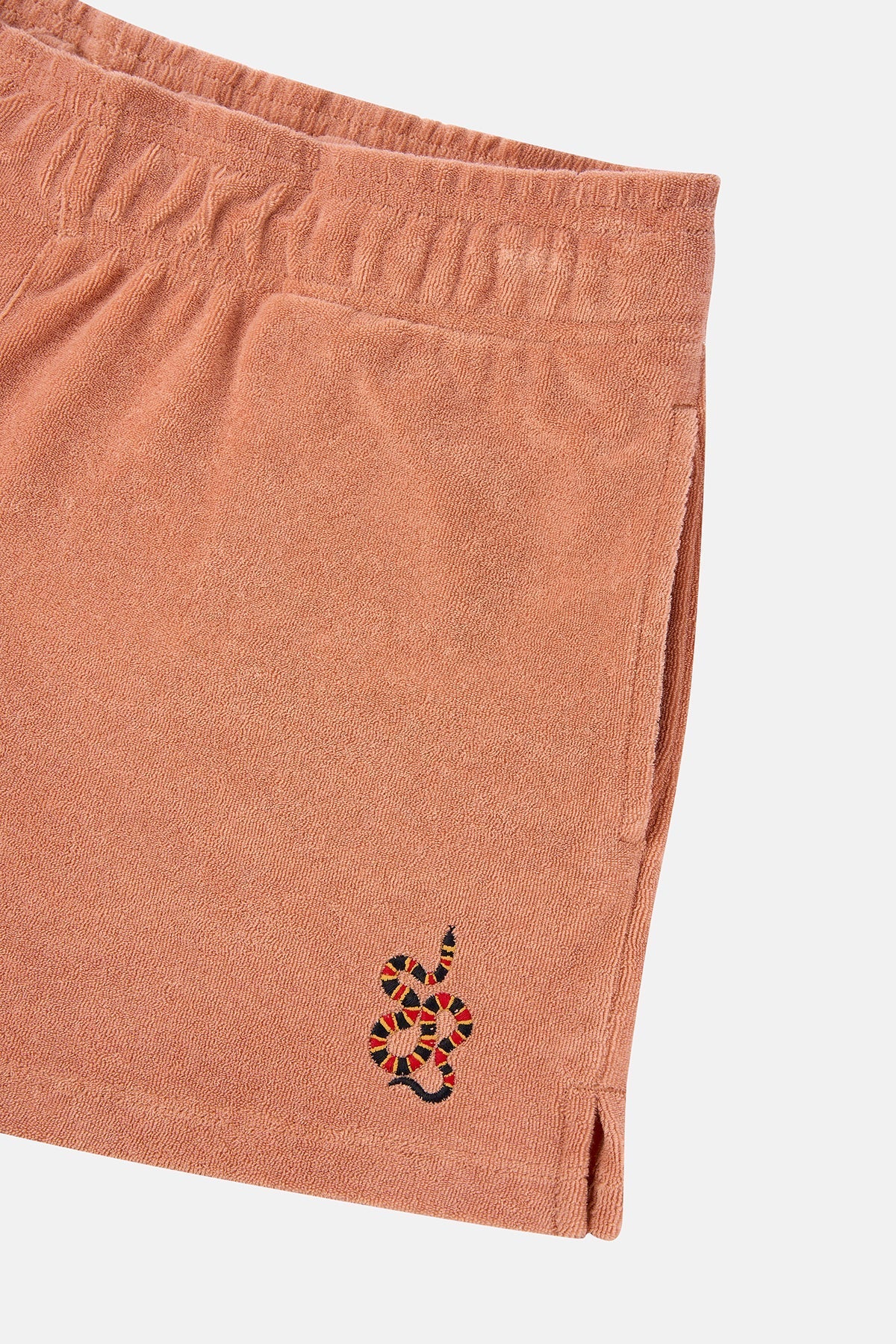 Mercan Yılanı Terry Kadın Şort  - Somon Rengi