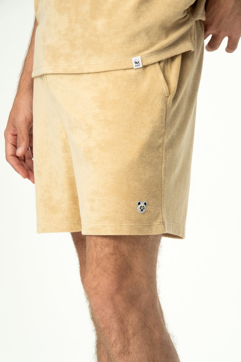 Panda Terry Erkek Şort  - Bej