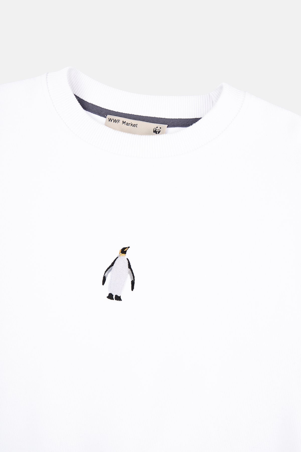 Penguen SuperSoft Crop Sweatshirt - Beyaz