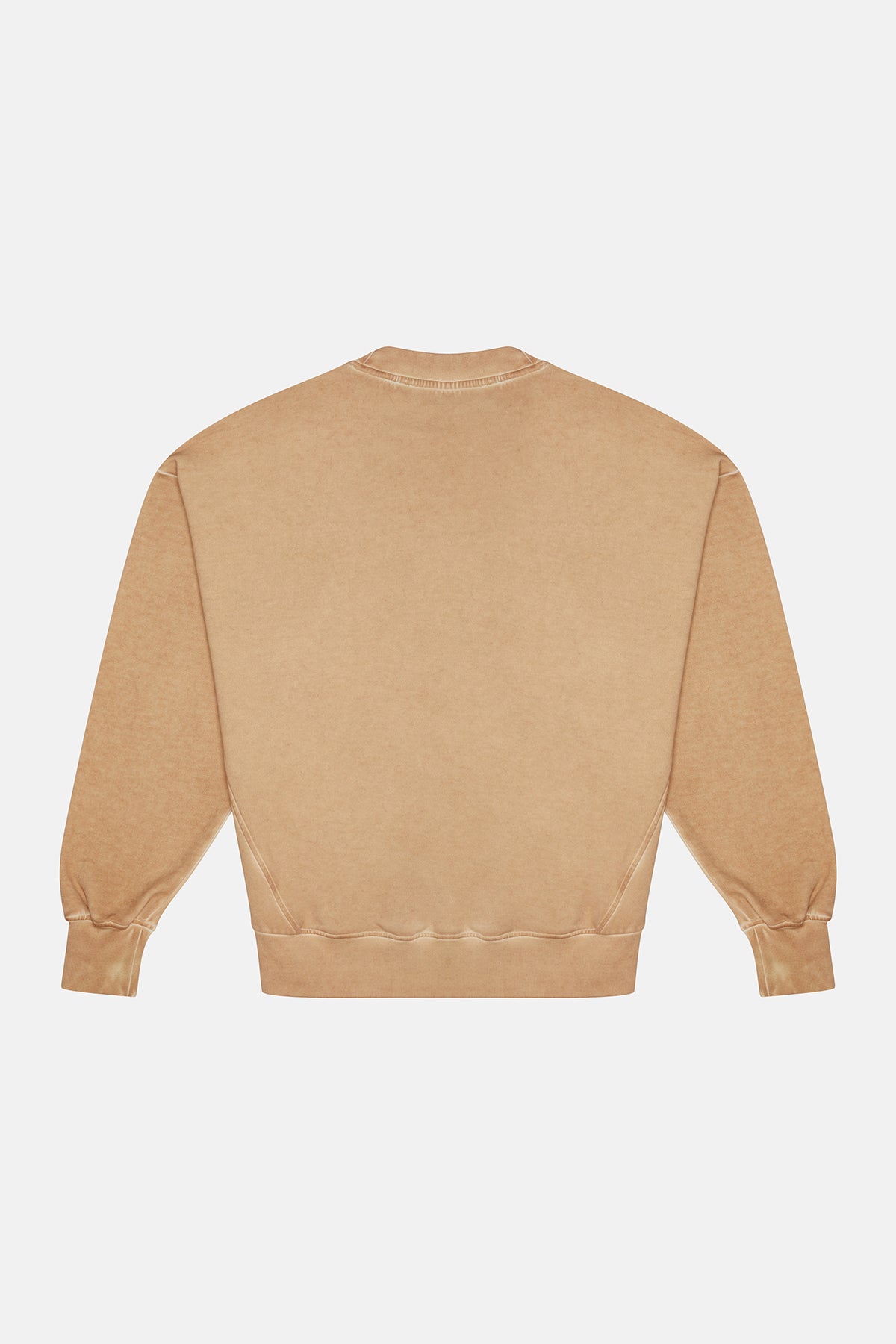 Logo Embroidered Washed Sweatshirt - Latte