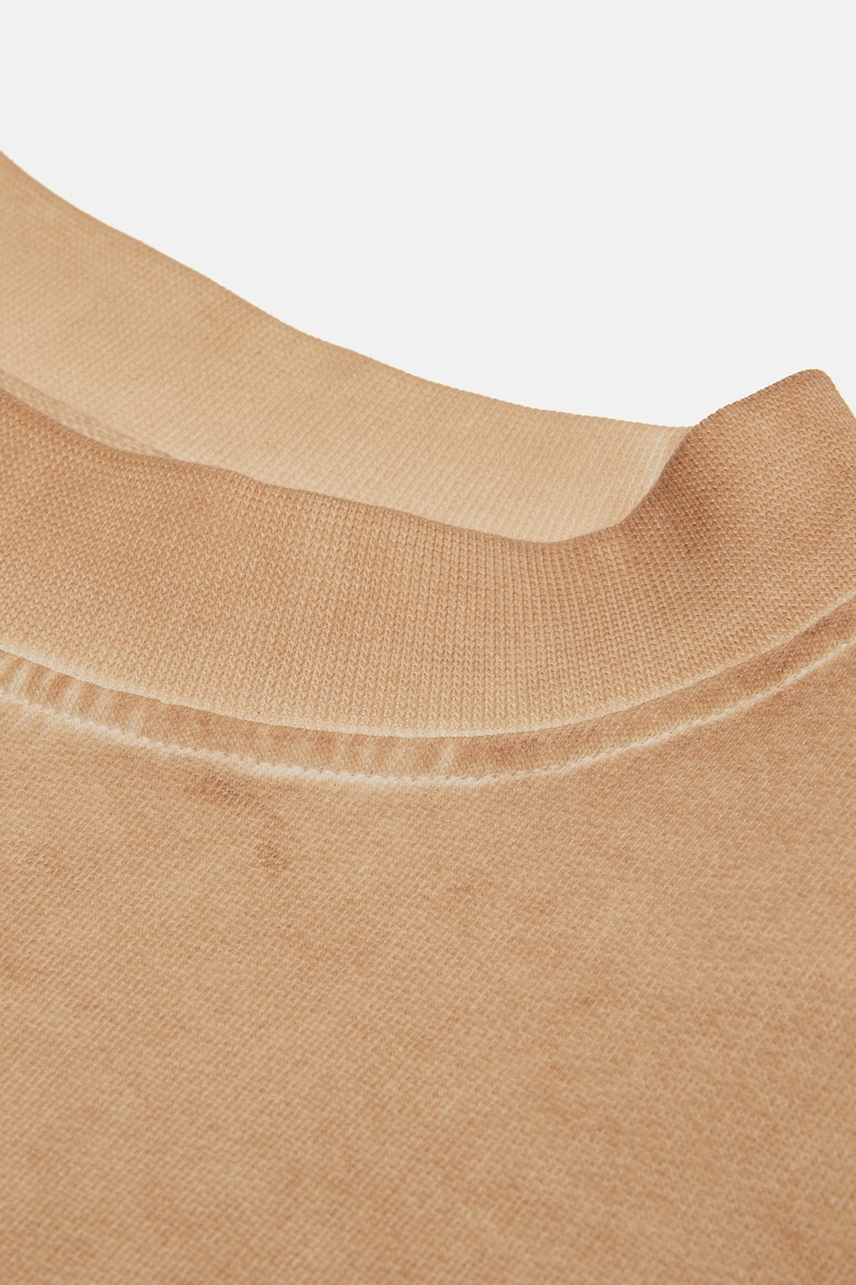 Logo Embroidered Washed Sweatshirt - Latte