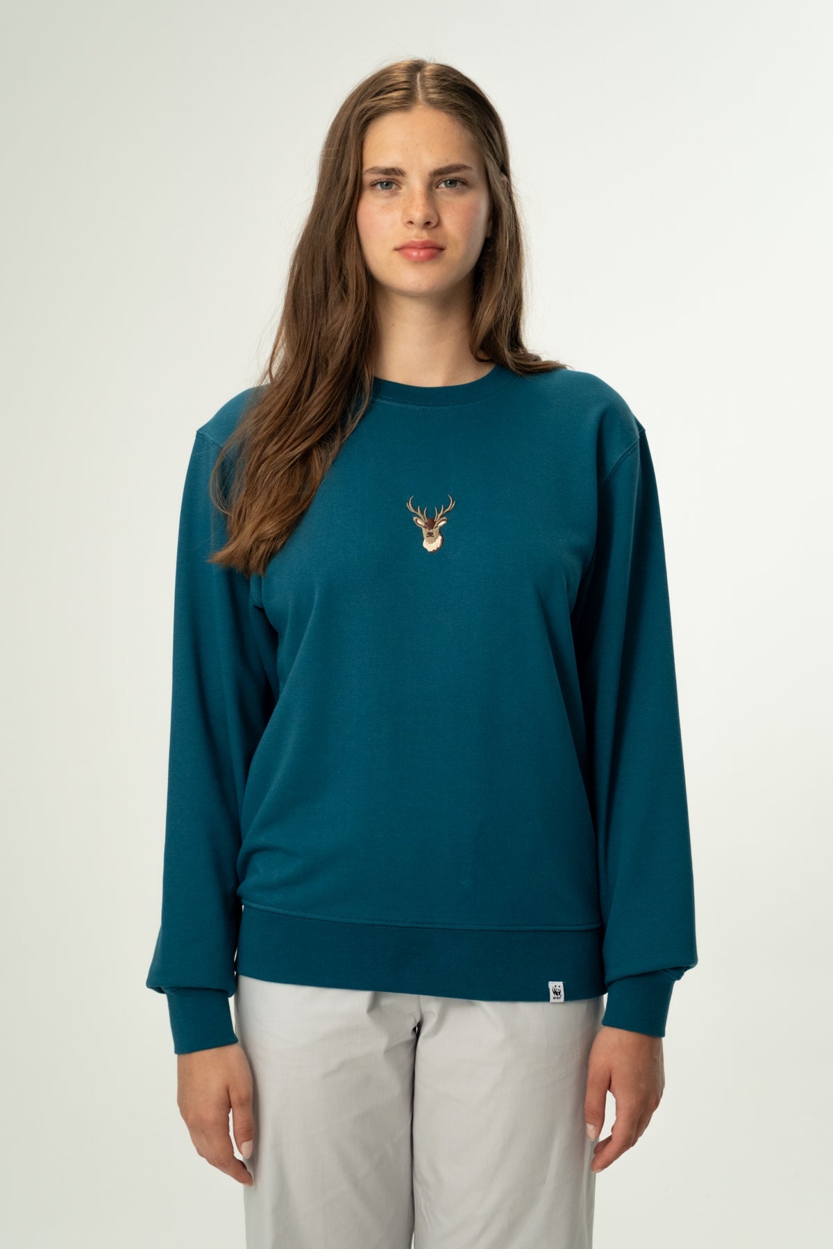 Geyik Soft Fleece Sweatshirt - Petrol Yeşili
