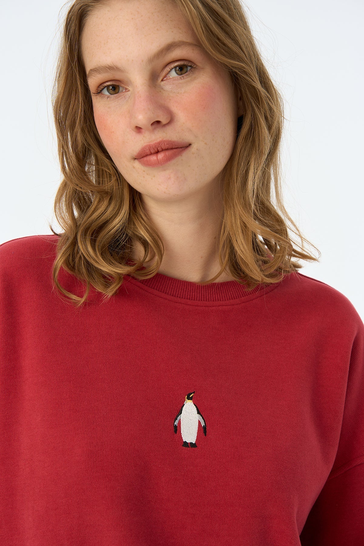 İmparator Penguen SuperSoft Sweatshirt - Bordo