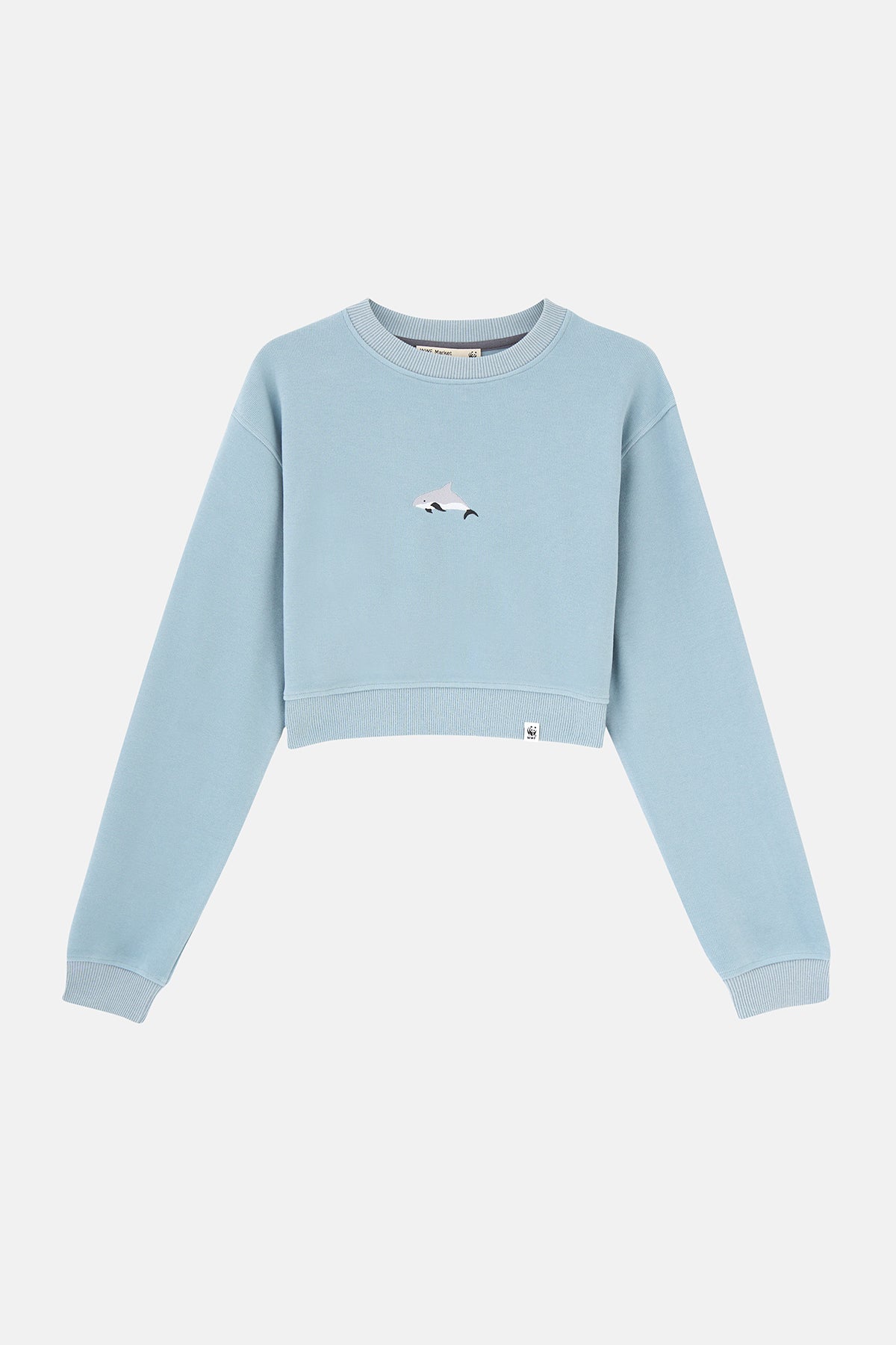 Yunus SuperSoft Crop Sweatshirt - Açık Mavi