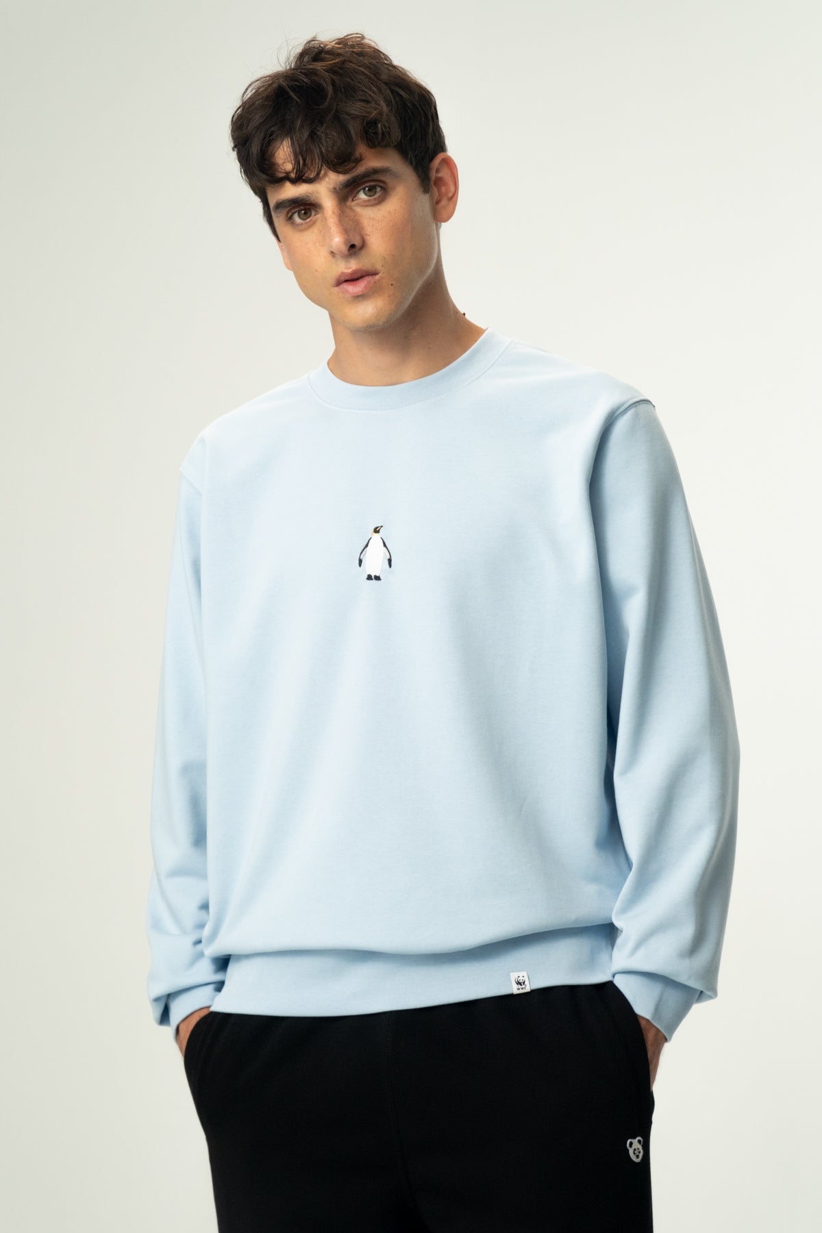 İmparator Penguen Soft Fleece Sweatshirt - Bebek Mavisi