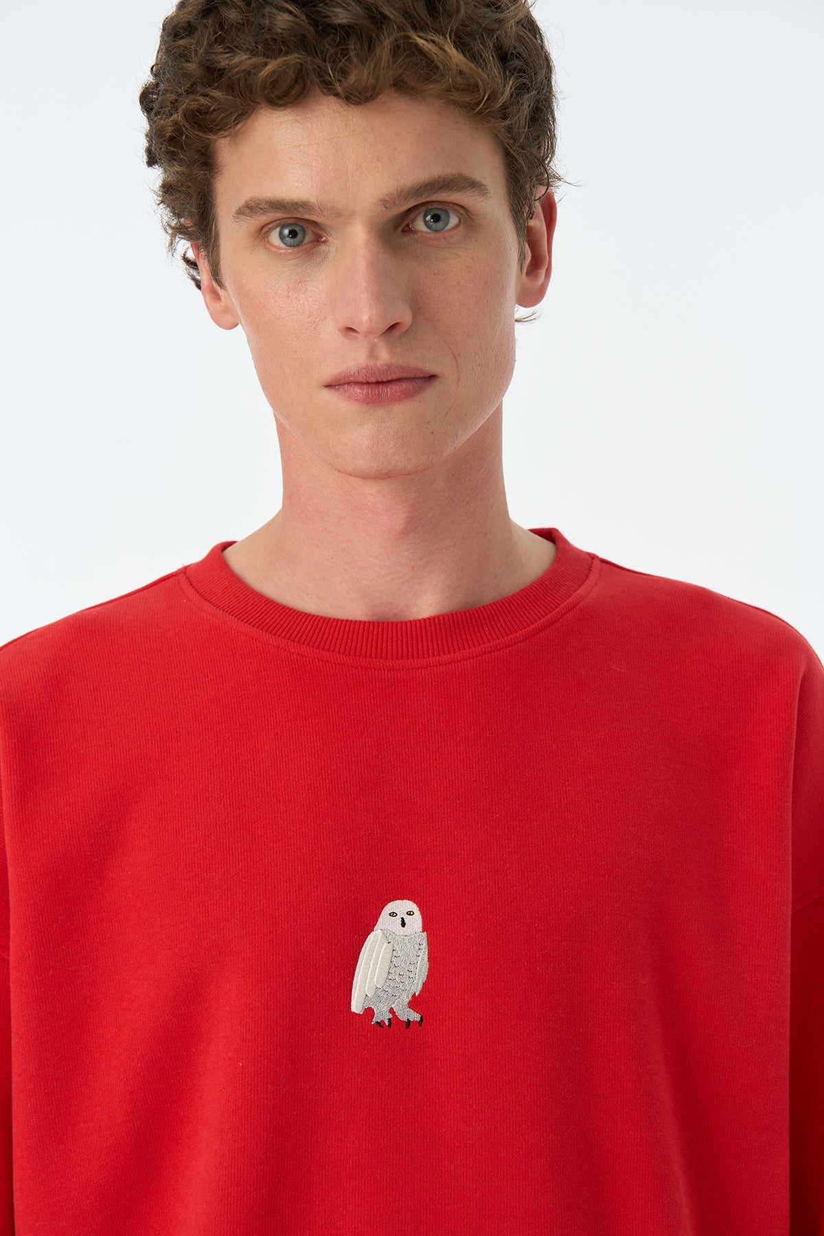 Kar Baykuşu SuperSoft Sweatshirt - Kırmızı