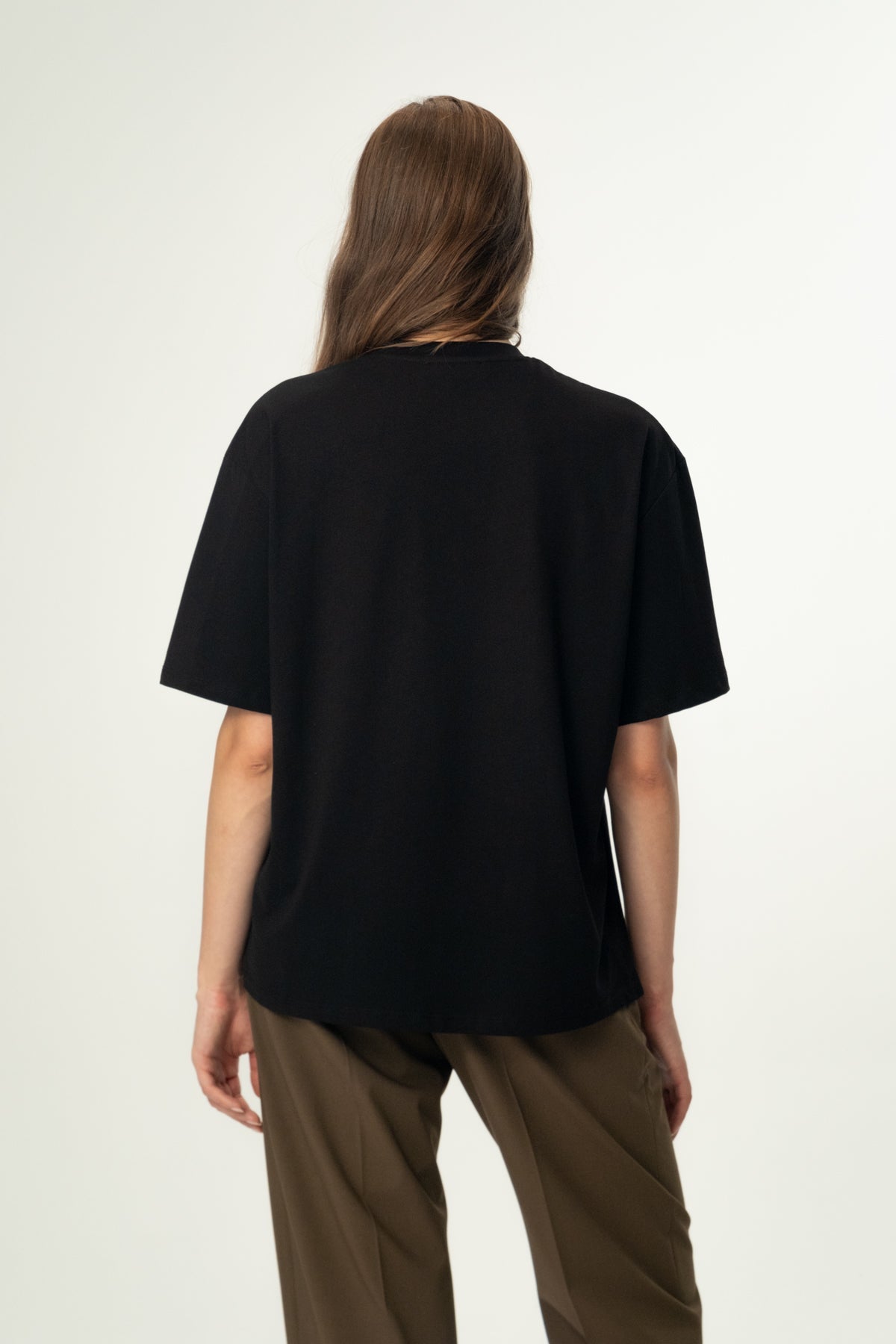 Mercan Yılanı Oversize Light-Weight T-Shirt - Siyah