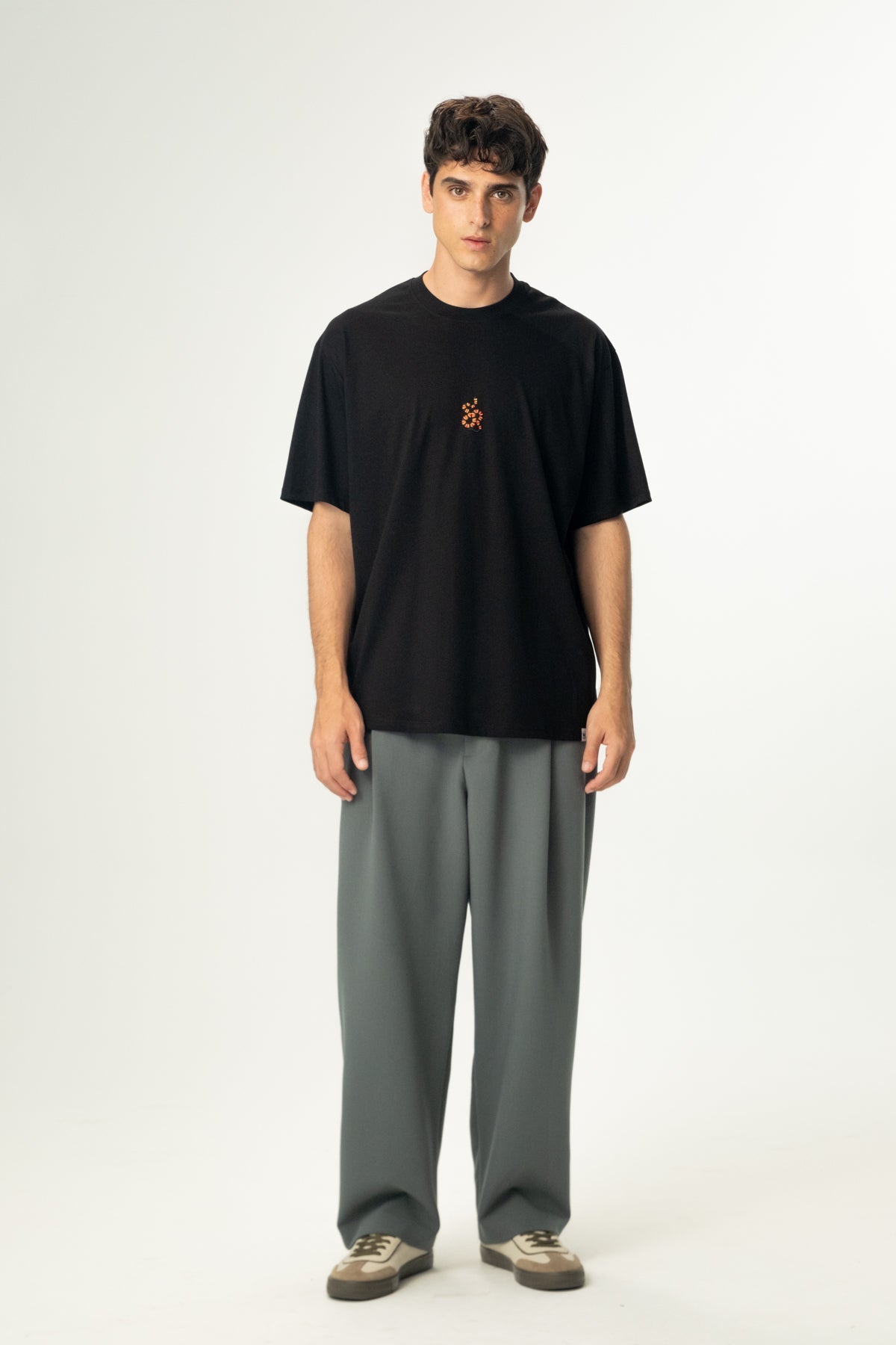 Mercan Yılanı Oversize Light-Weight T-Shirt - Siyah