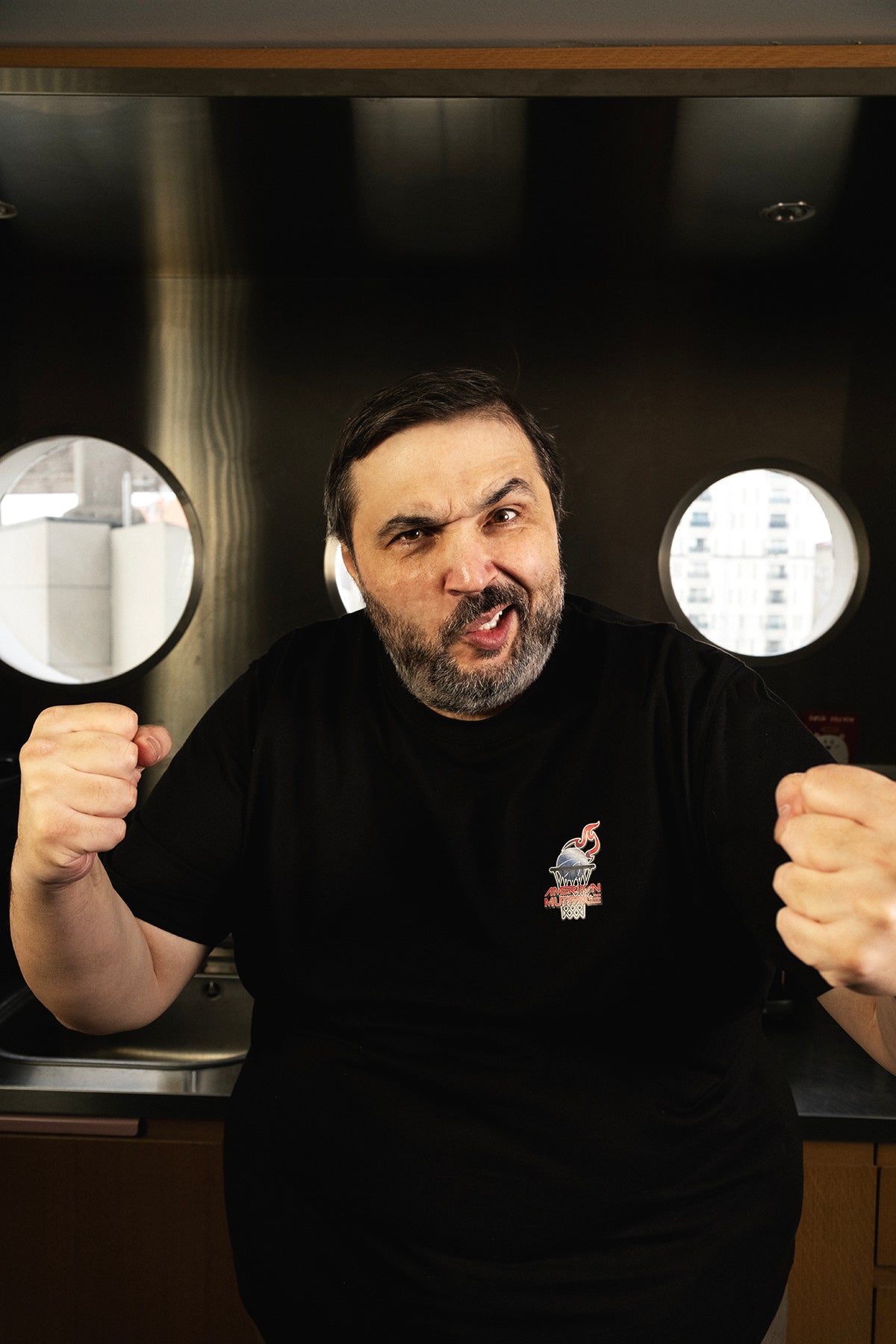 Amerikan Mutfak Logo Light-Weight T-shirt - Siyah