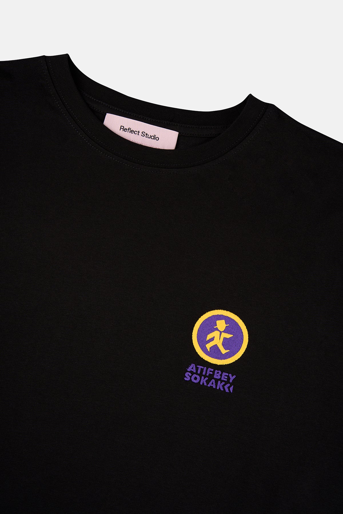 Atıf Bey Logo Light-Weight T-shirt - Siyah