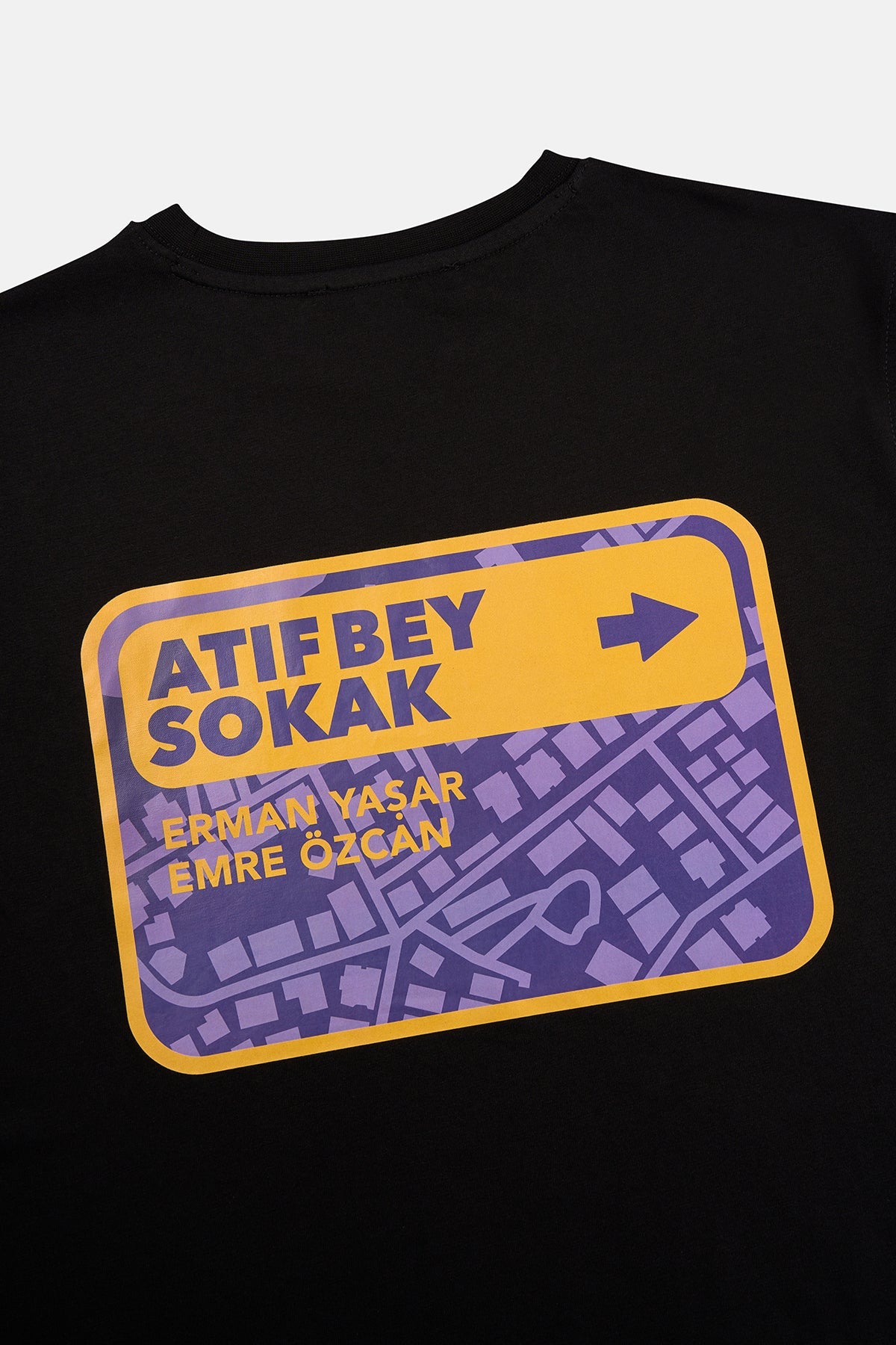Atıf Bey Logo Light-Weight T-shirt - Siyah
