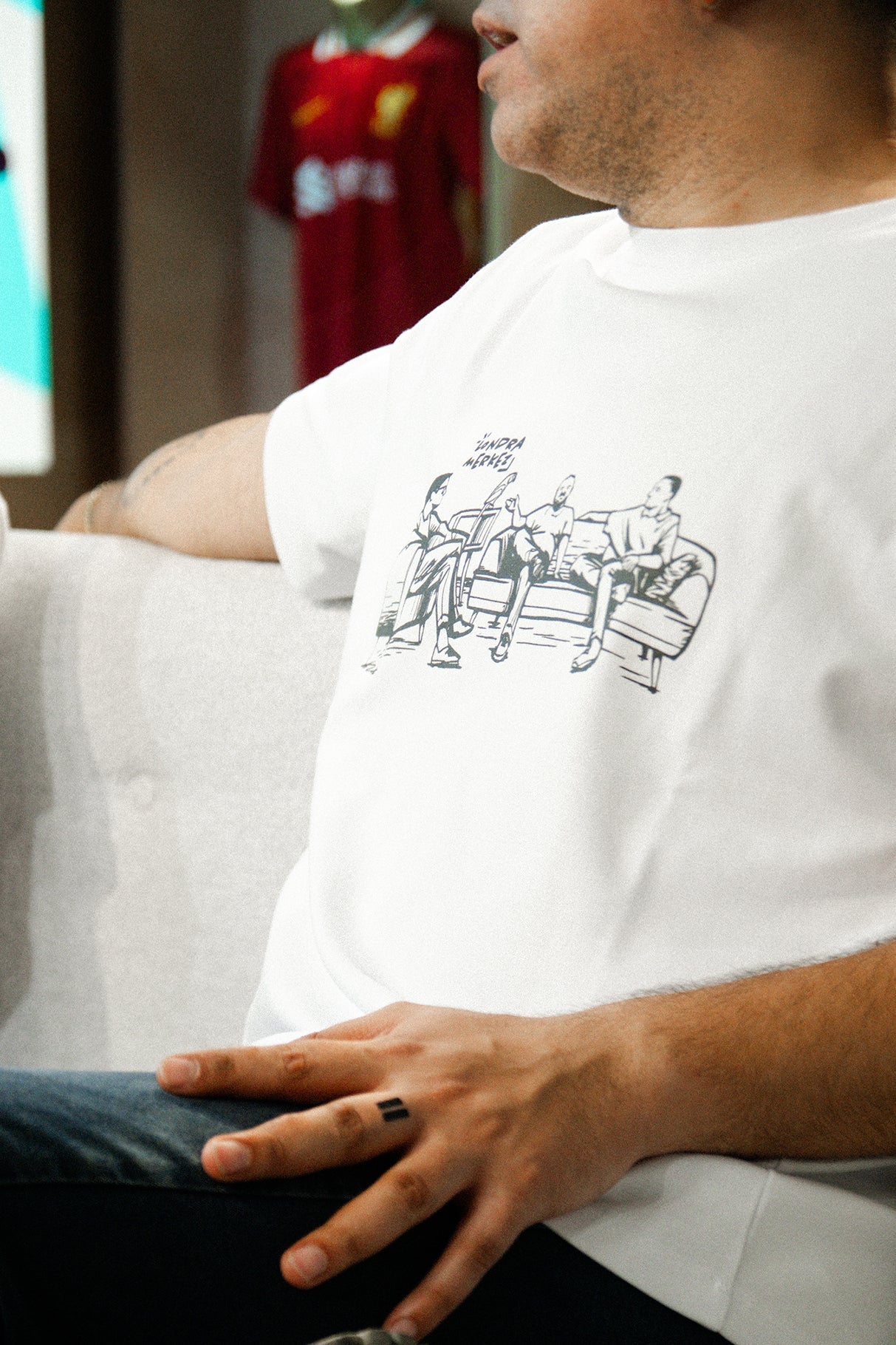 Londra Merkez Premium T-Shirt - Beyaz