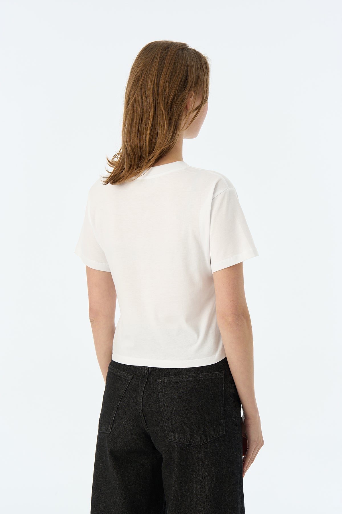 Panda Light-Weight Kadın T-Shirt  - Beyaz